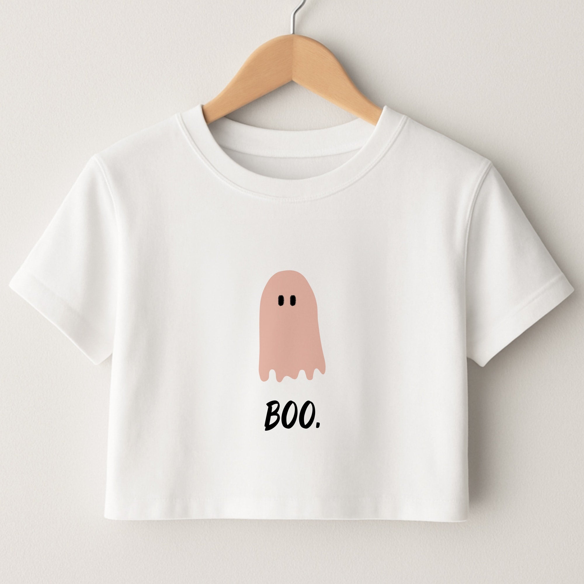 Boo - Ghost Halloween Crop Top