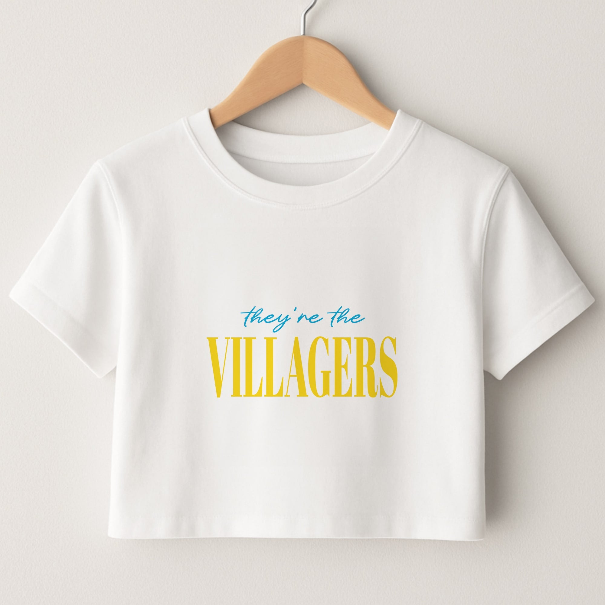 They're The Villagers Blue Crop Top