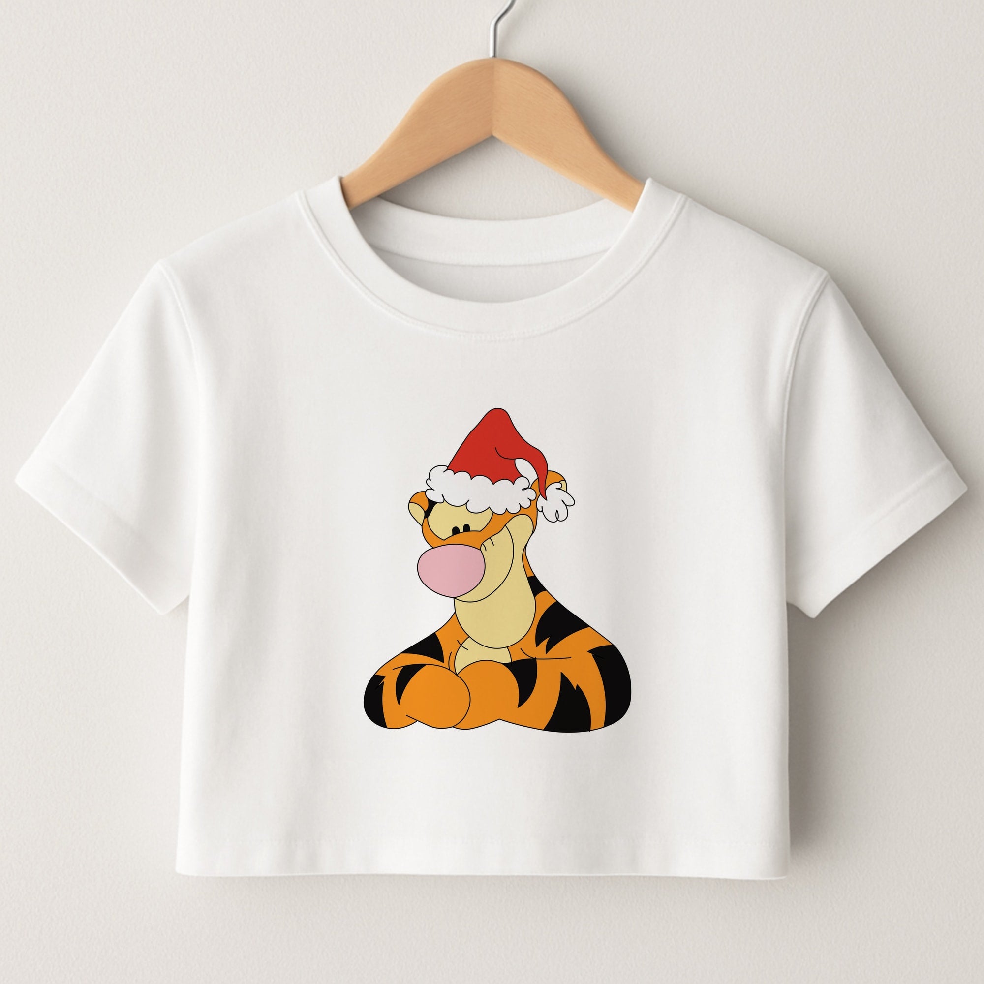 Tiger Pattern Christmas Crop Top