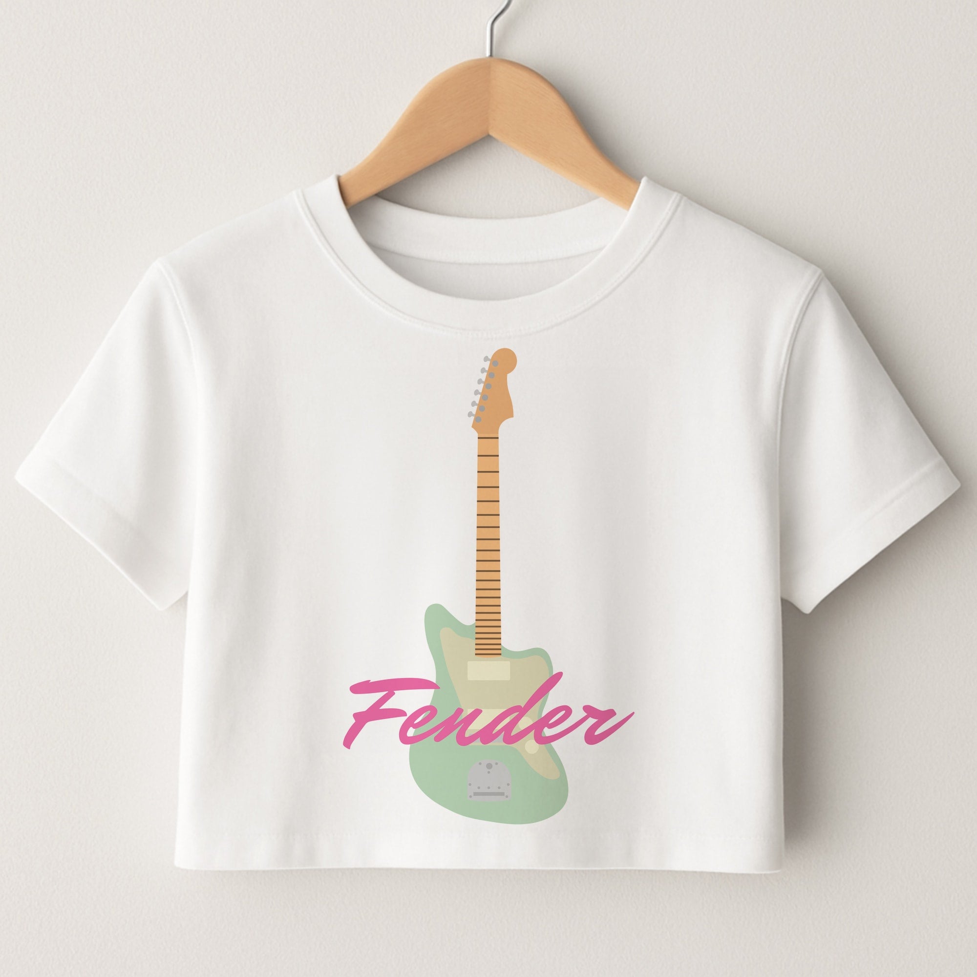 Blue Guitar Fender Crop Top