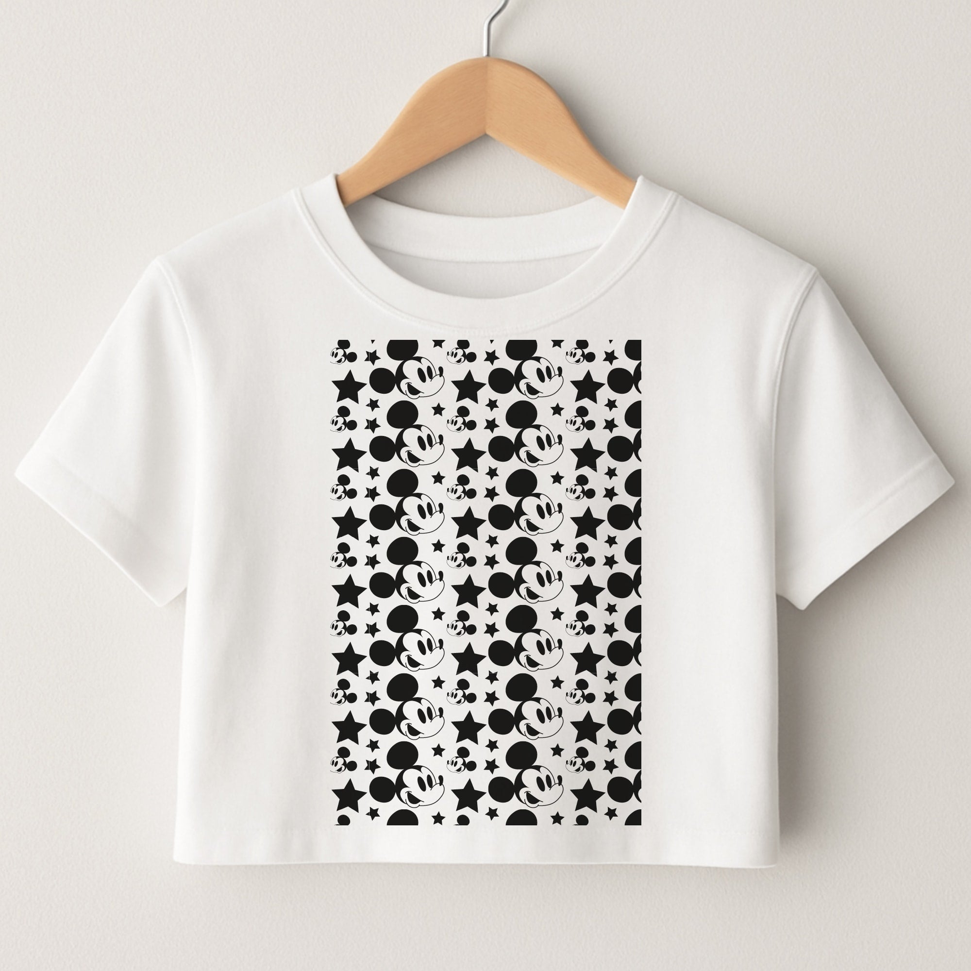 Fairytale Mouse Pattern Crop Top