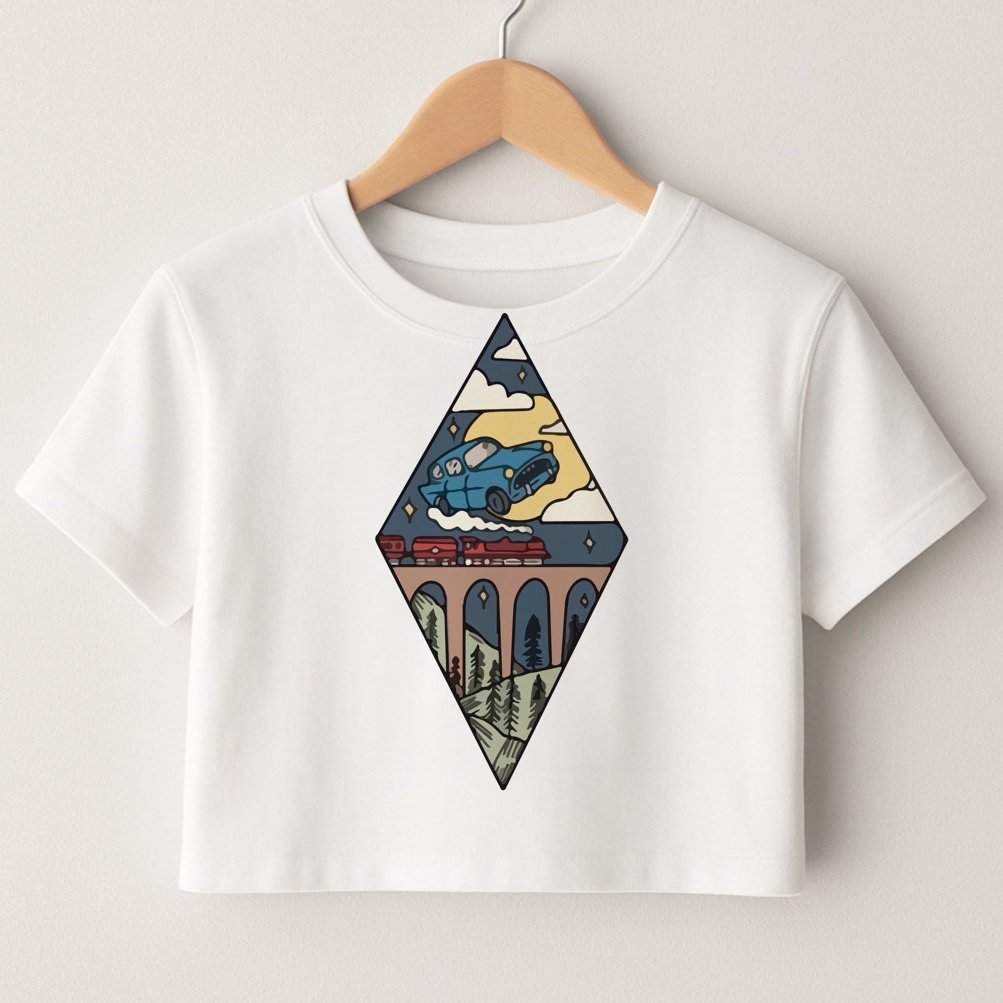 Flying Car Crop Top