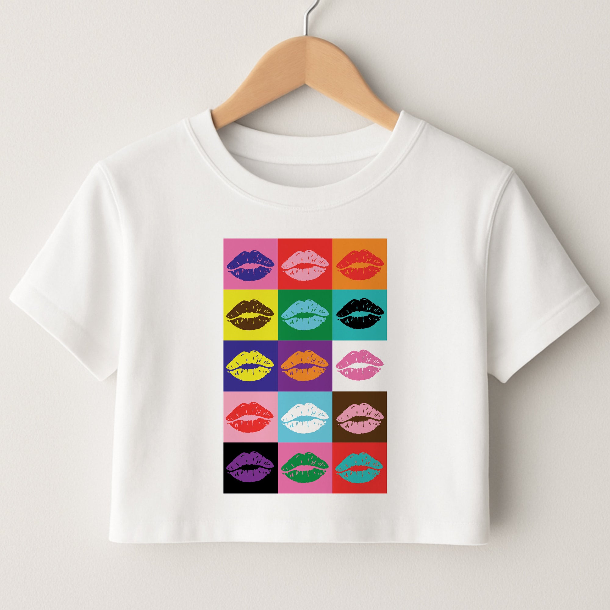 Lips Collage - Pride Crop Top