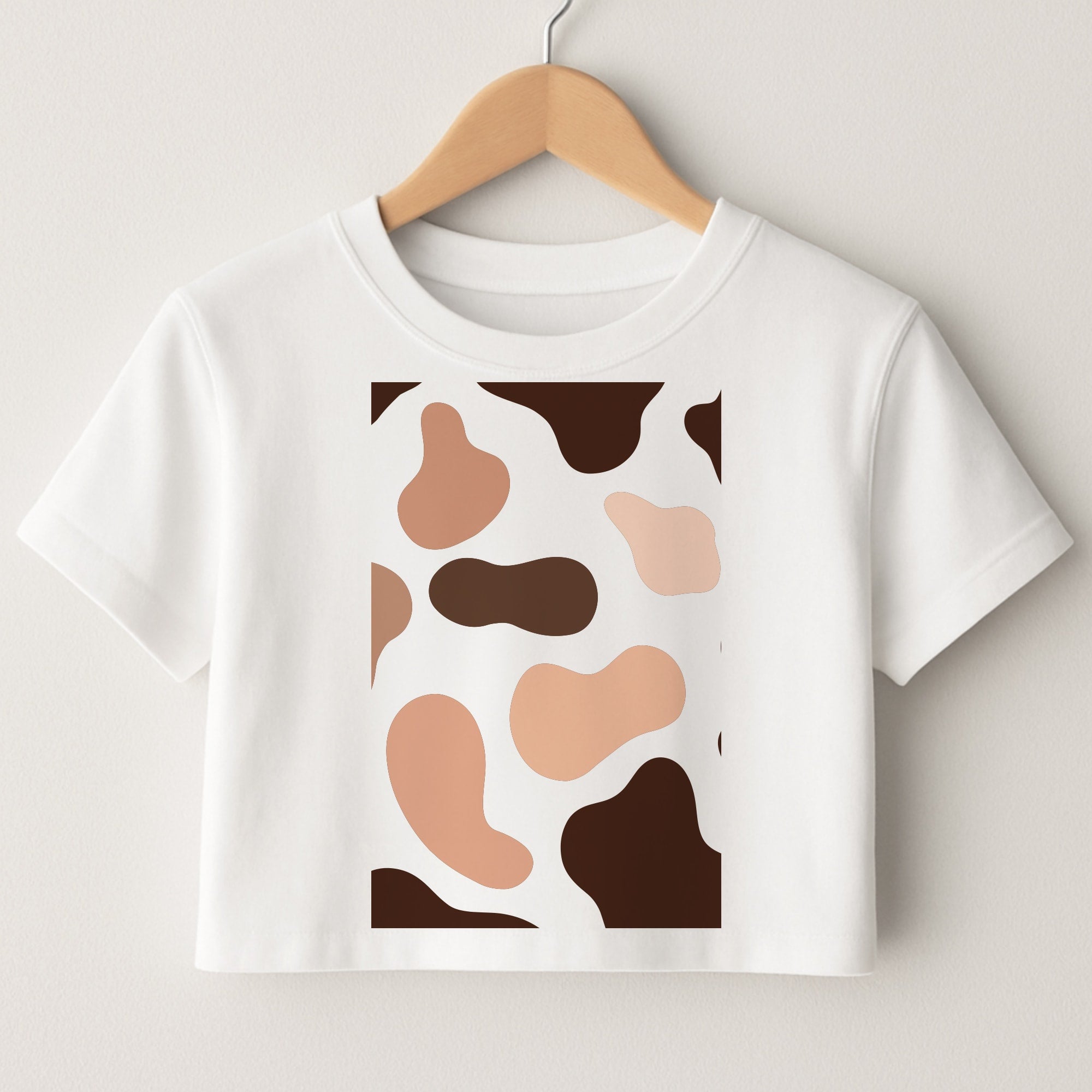 Cowprint Nude Crop Top