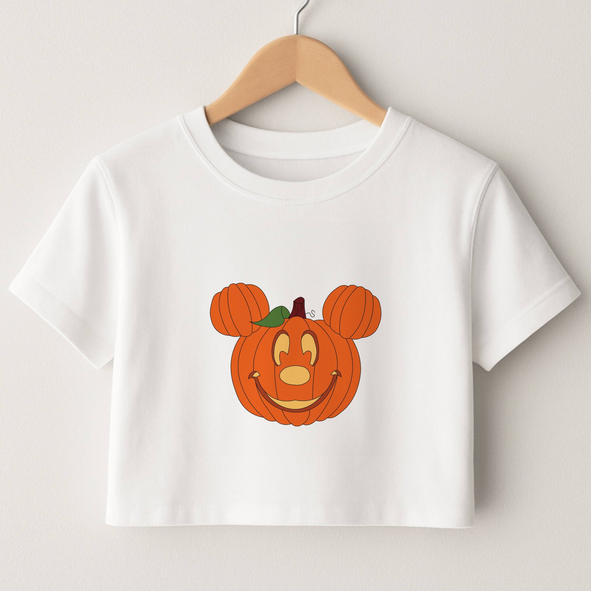 Mouse Pumpkin Halloween Crop Top