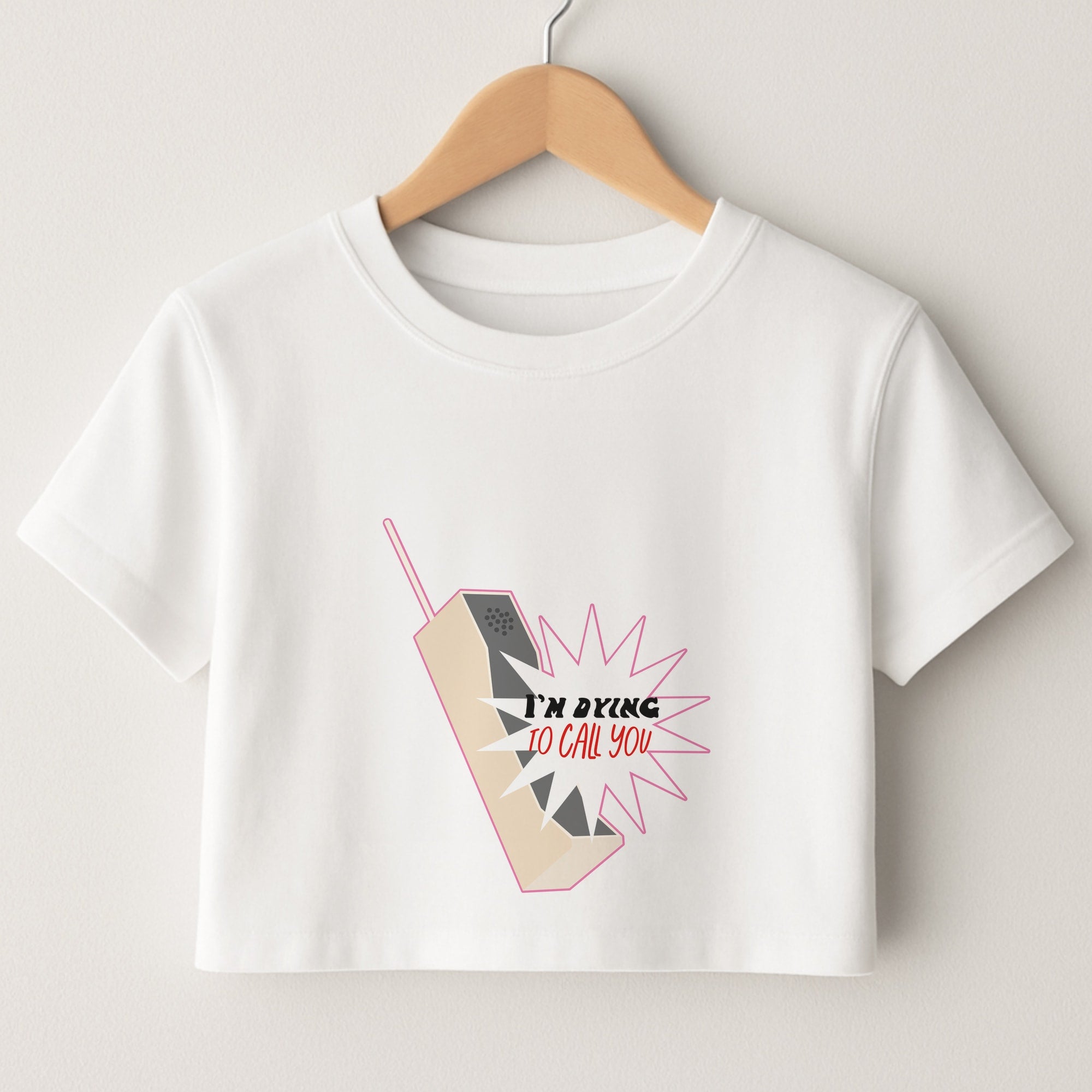 I'm Dying To Call You - Scream Crop Top