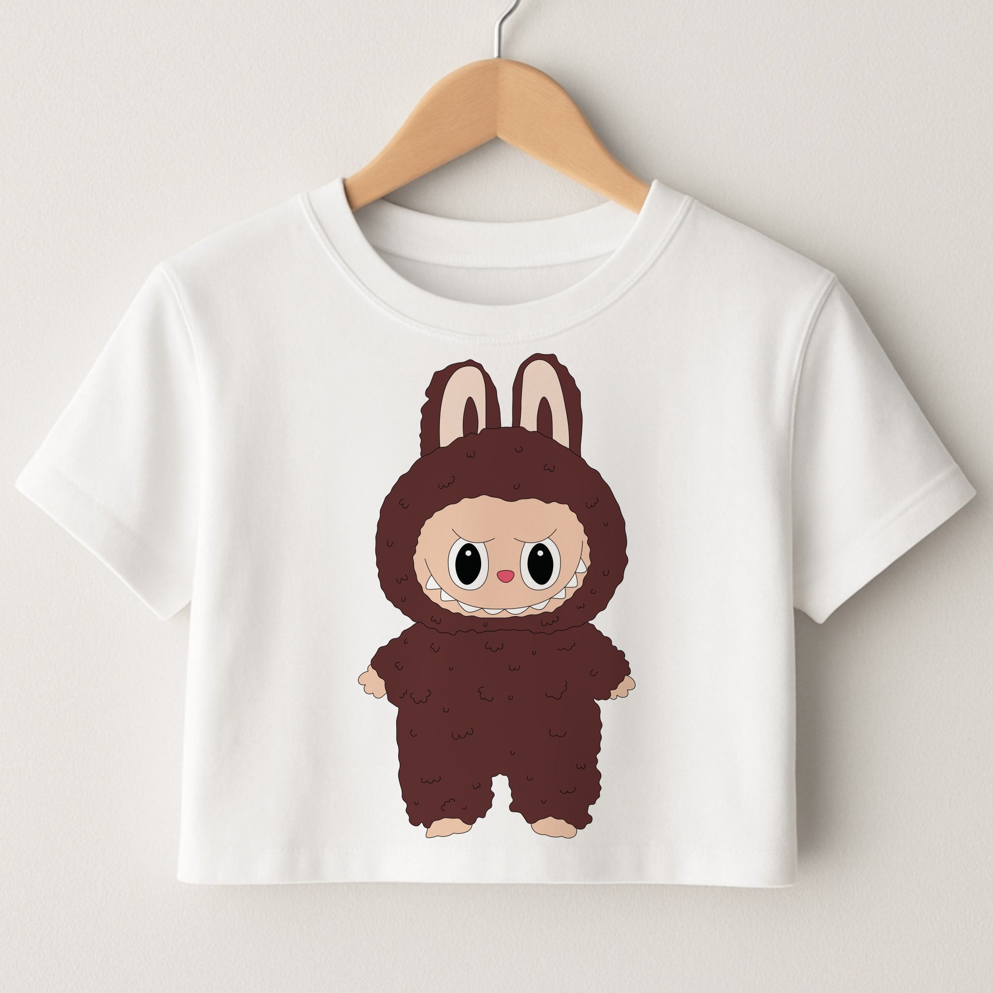 Cute Brown Monster Crop Top