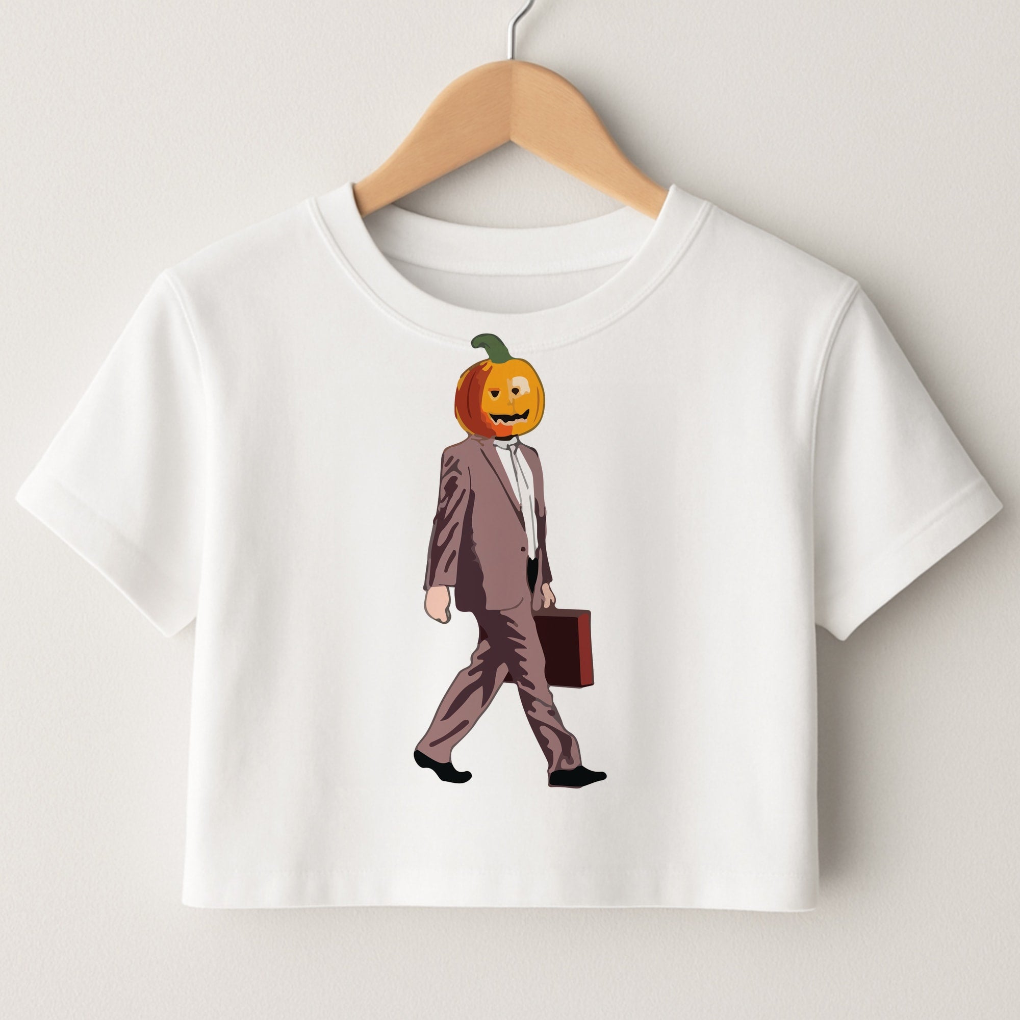 Dwight Pumpkin Head Crop Top
