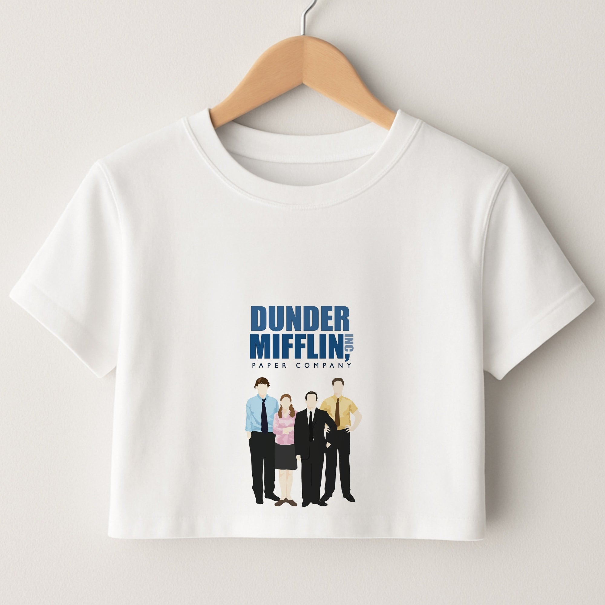 Office Cartoon - Dunder Mifflin Crop Top