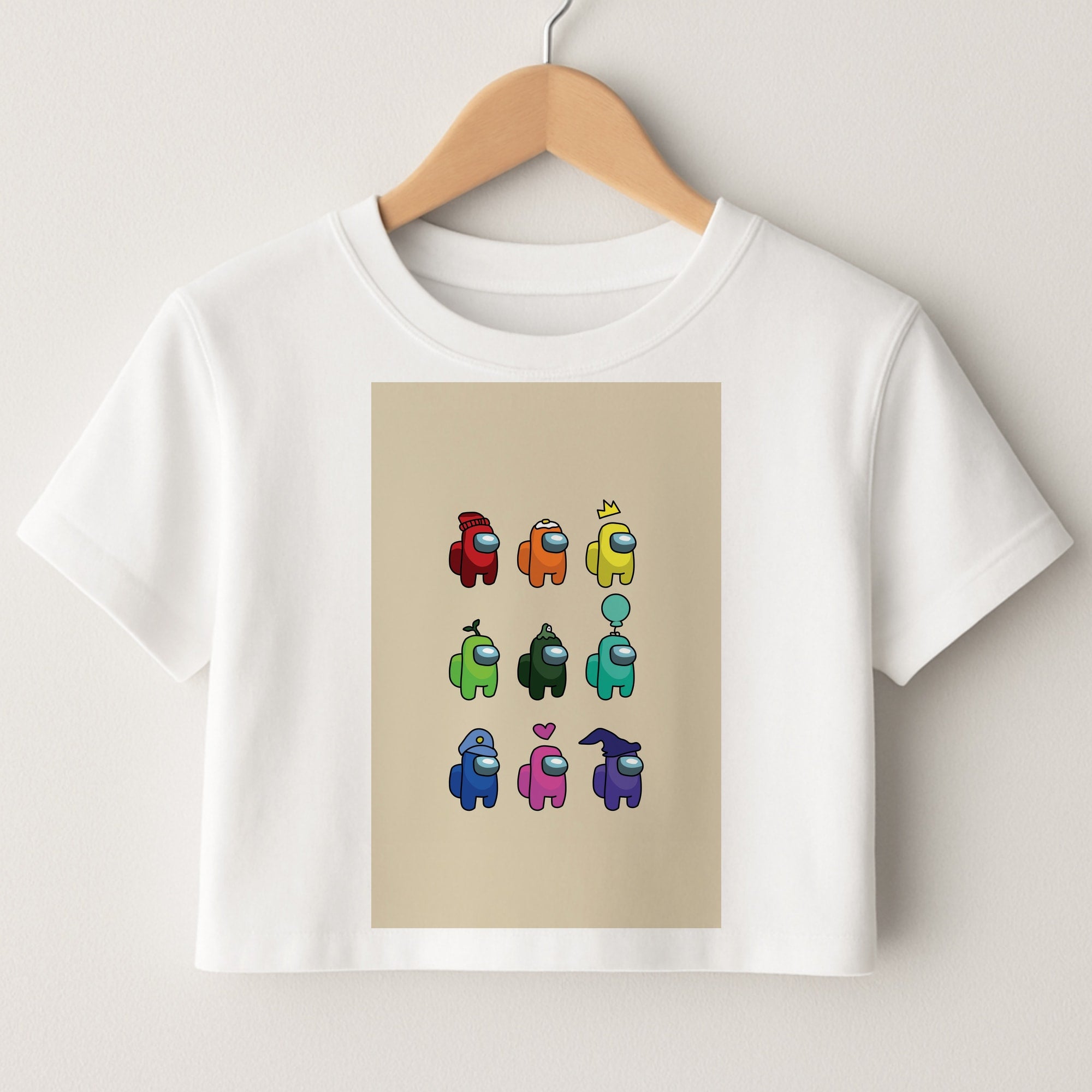 Among Gaming characters Crop Top