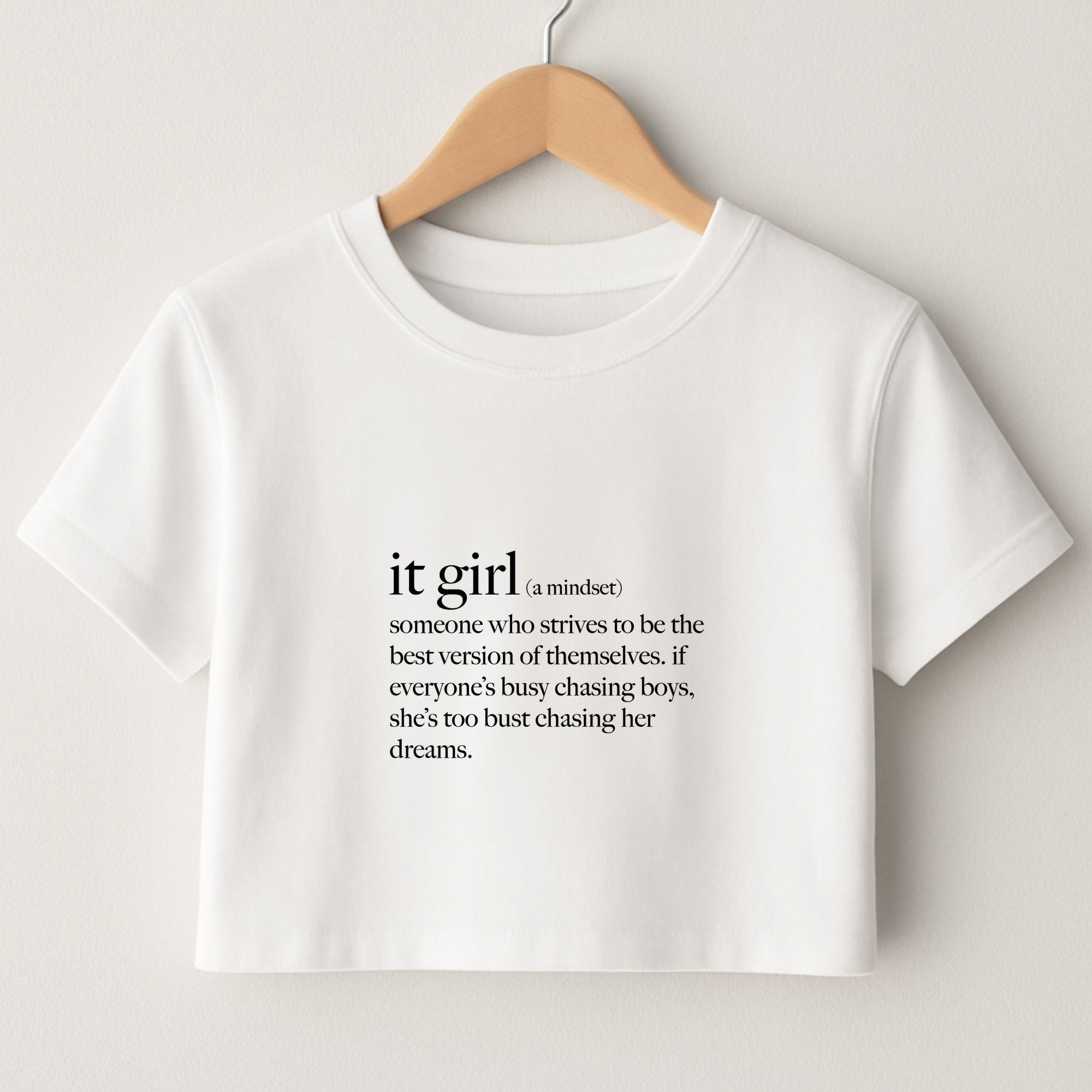 It Girl - Clean Girl Aesthetic Crop Top