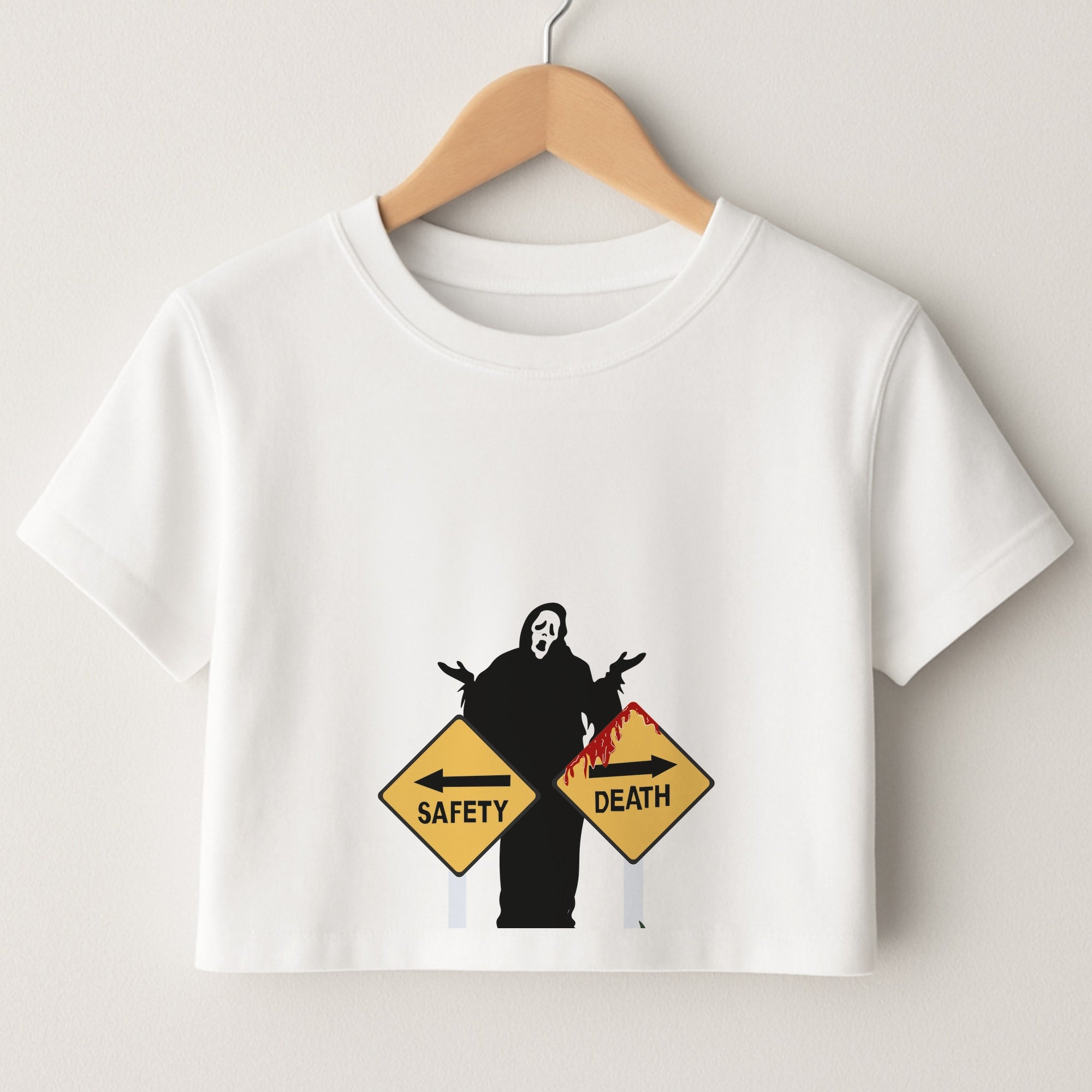 Safety Or Death - Scream Crop Top