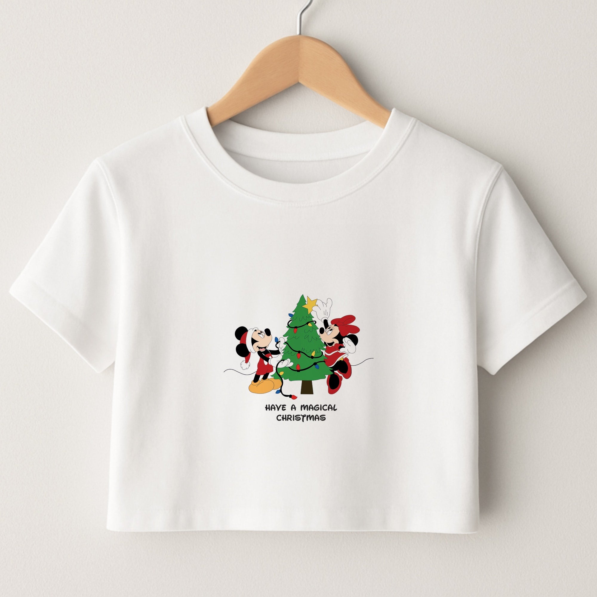 Festive Fairytale Mice - Christmas Crop Top