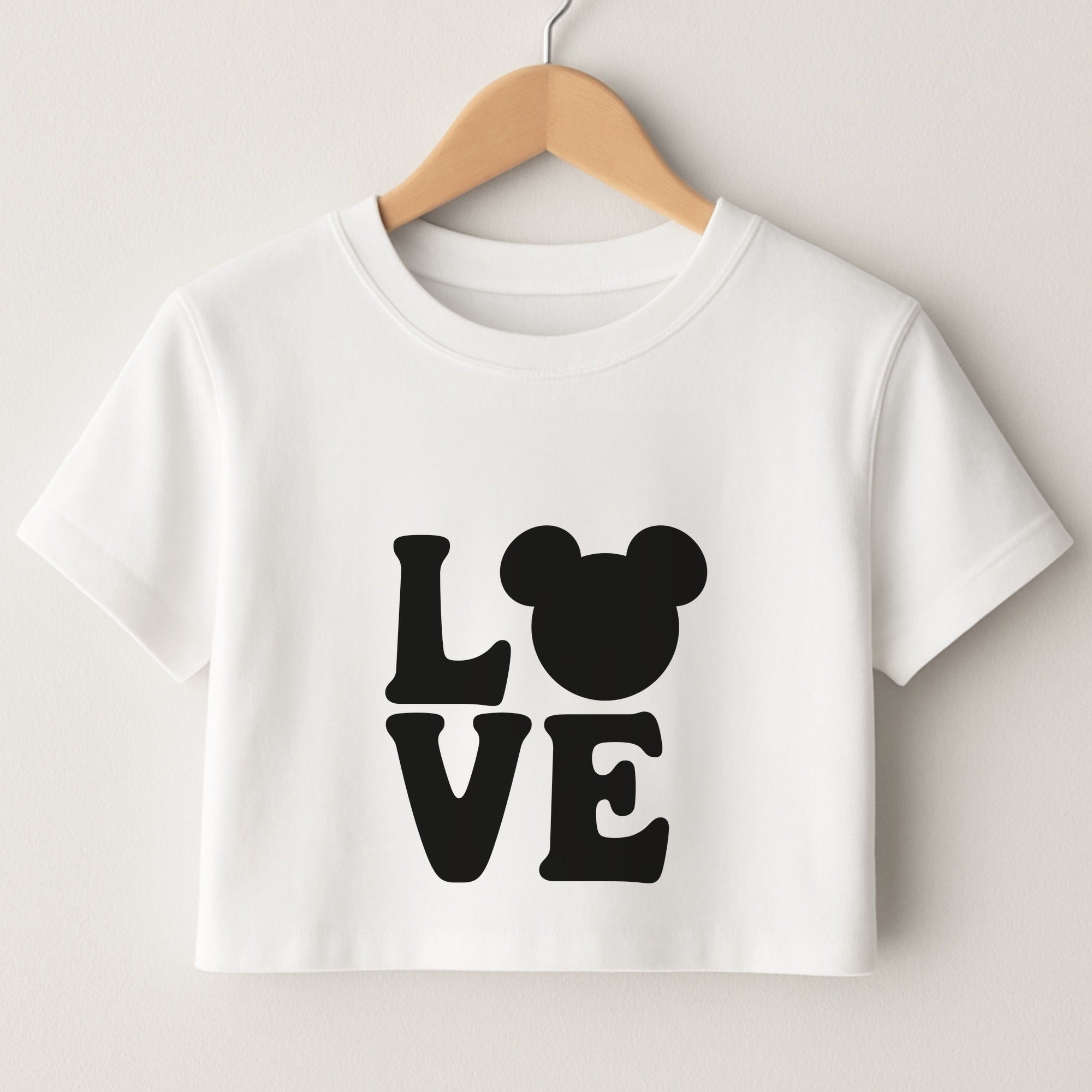 Mouse Love Valentine's Crop Top