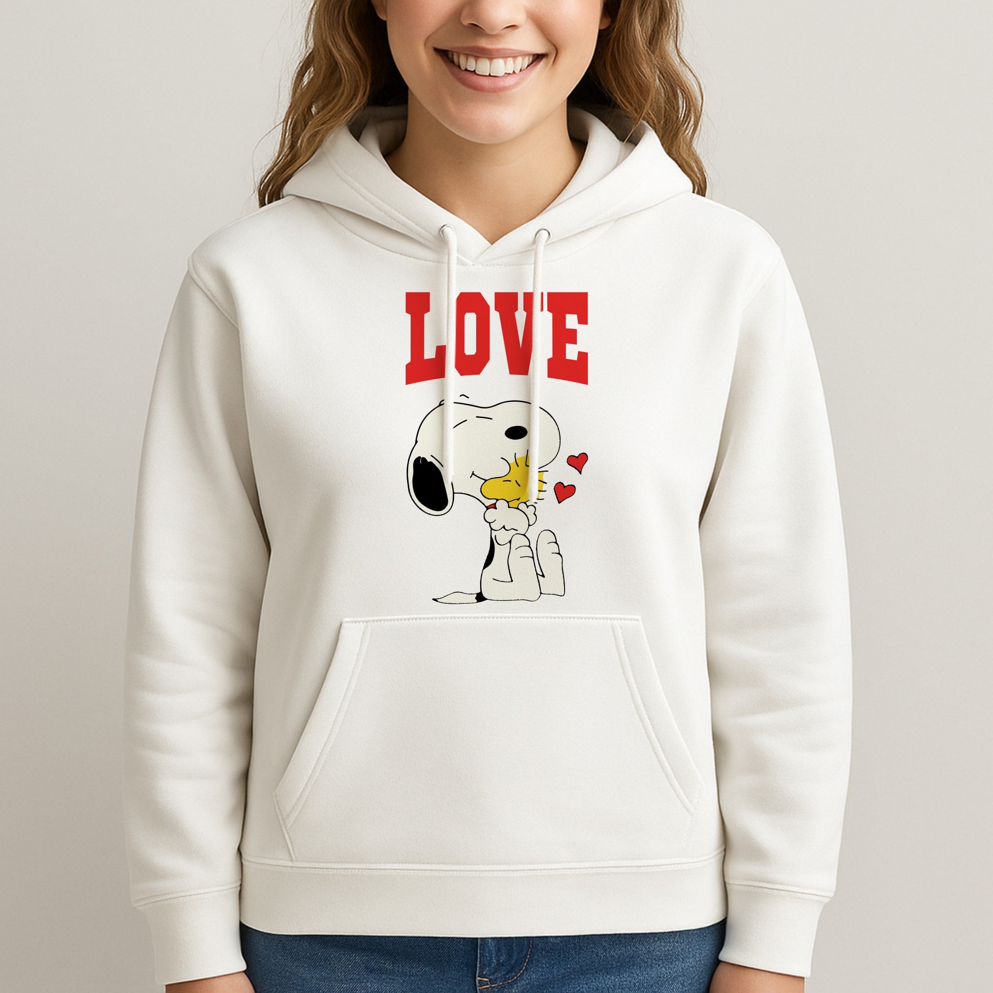 Love Cartoon Beagle Unisex Hooded Sweatshirt