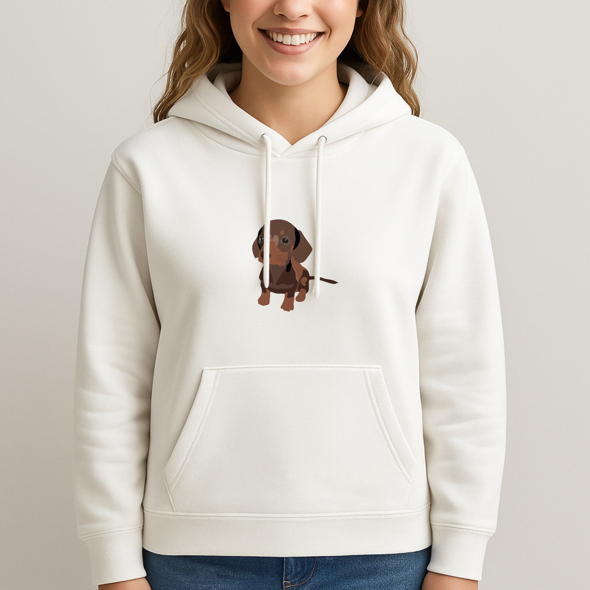 Brown - Dachshunds Unisex Hooded Sweatshirt