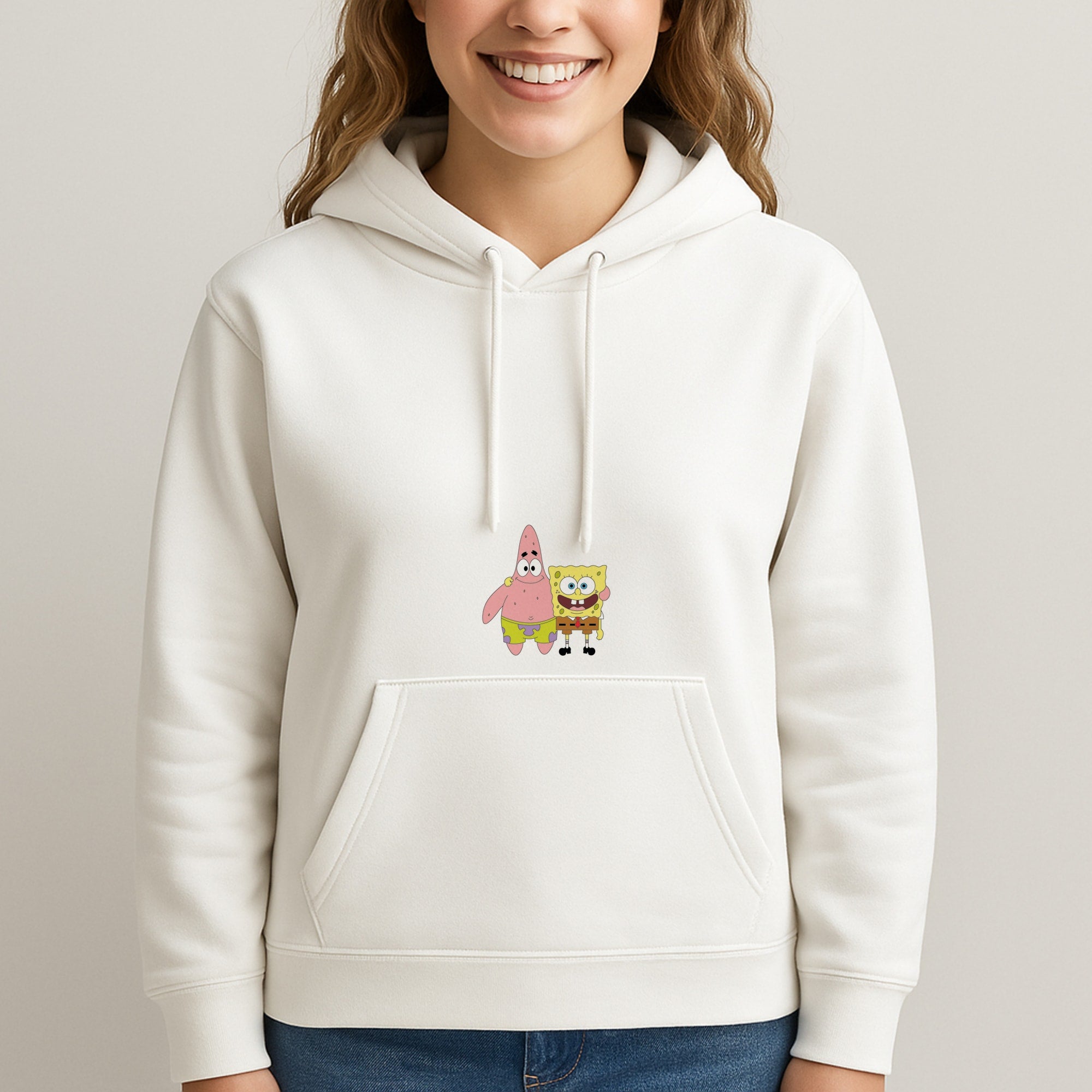 Patrick And Sponge Unisex Hooded Sweatshirt