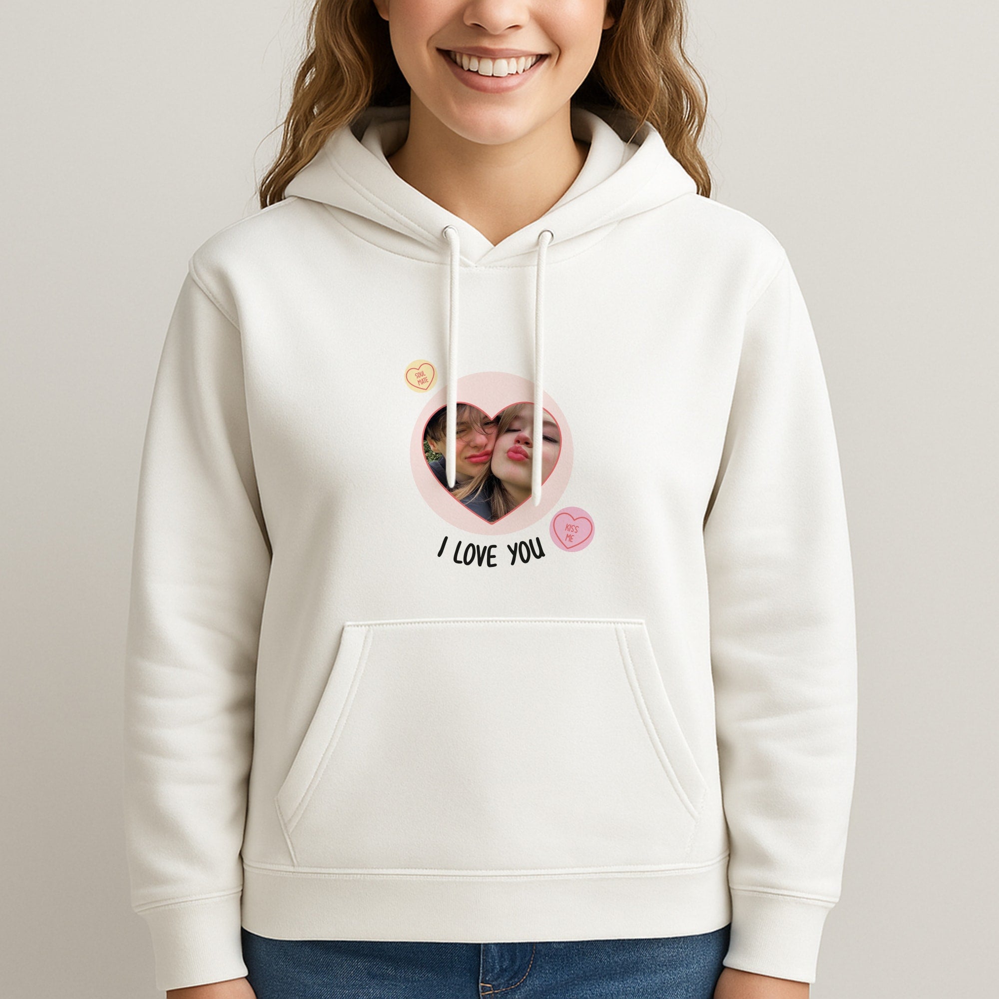 I Love You - Personalised Couples Unisex Hooded Sweatshirt