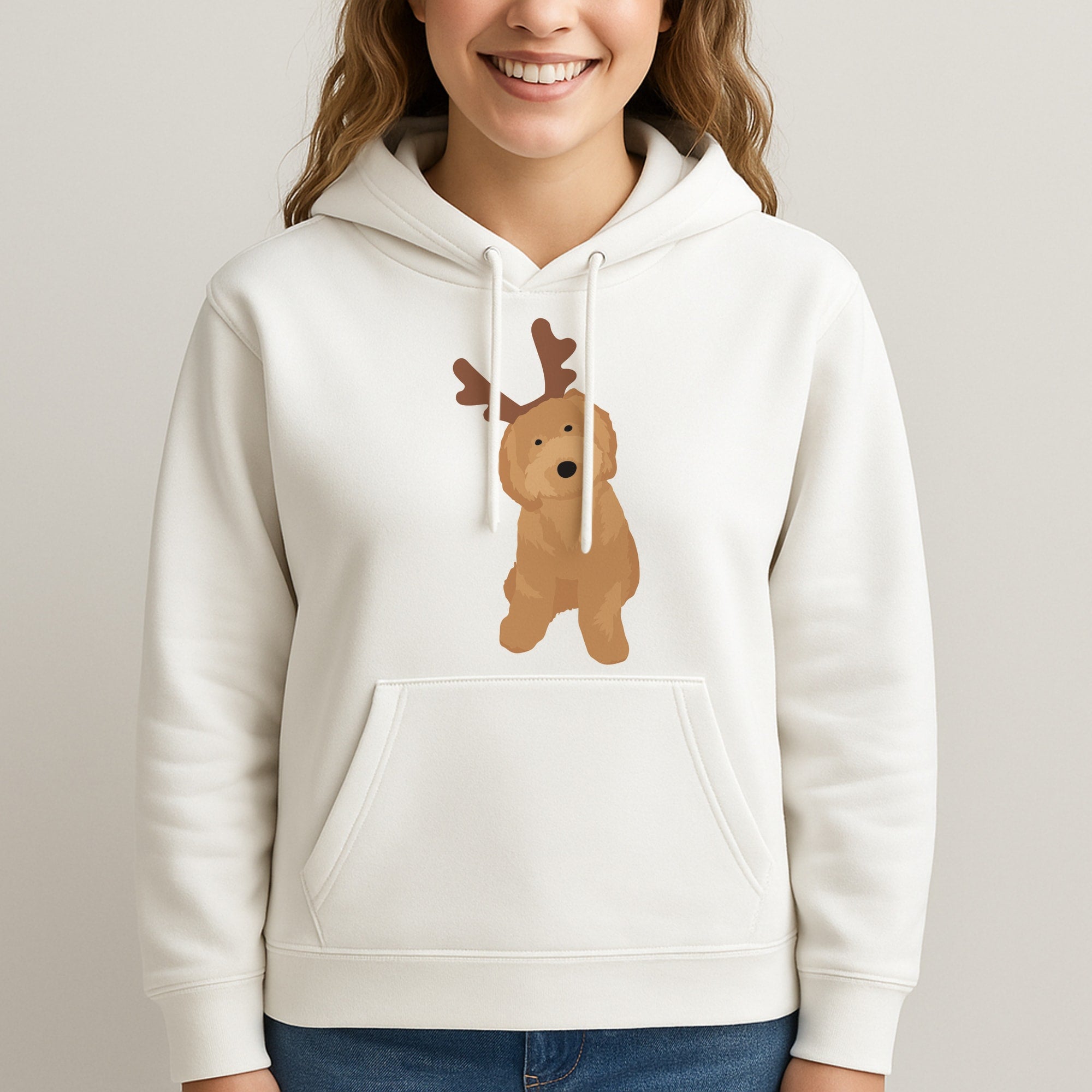 Dog Christmas Ears Unisex Hooded Sweatshirt