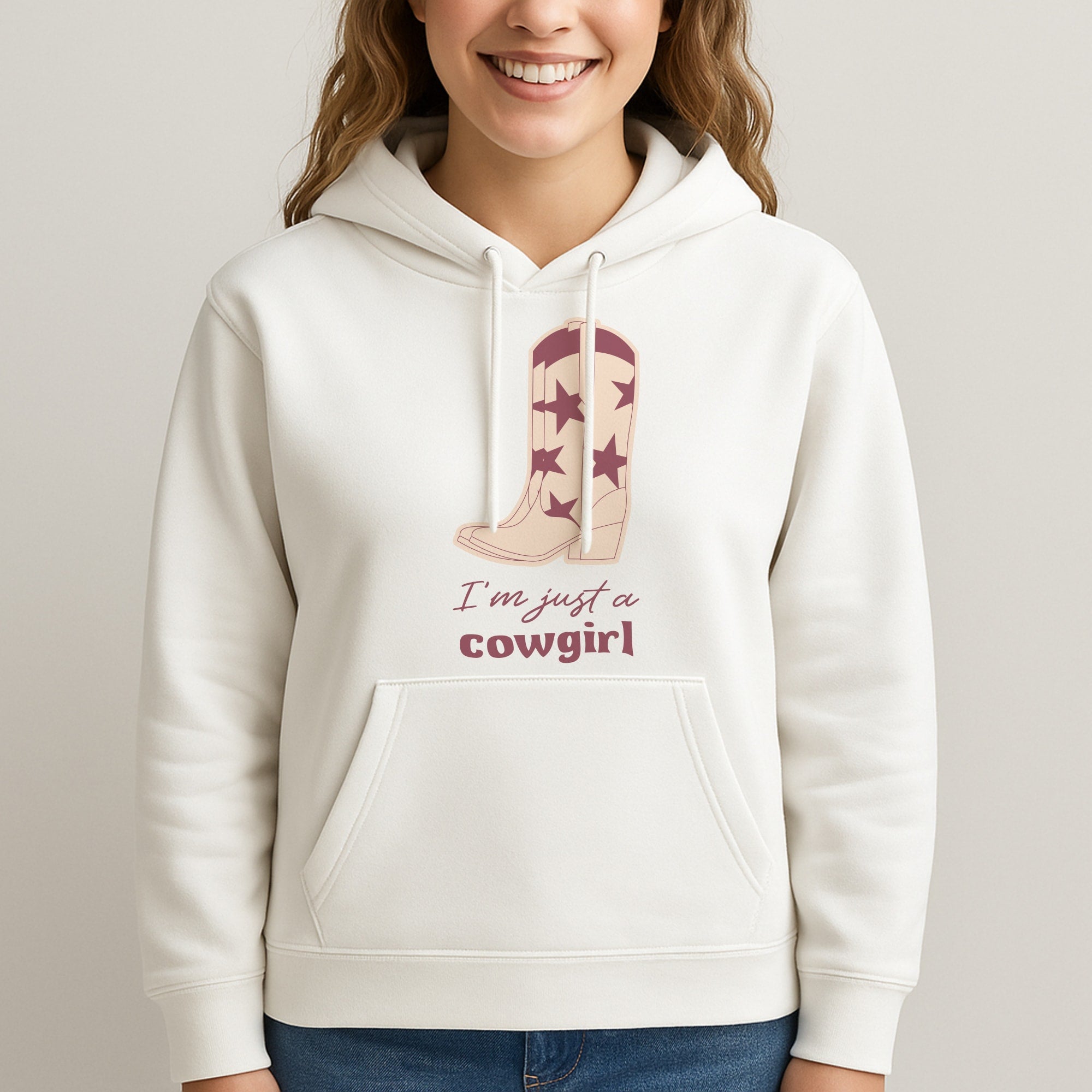 I'm Just A Cowgirl Unisex Hooded Sweatshirt