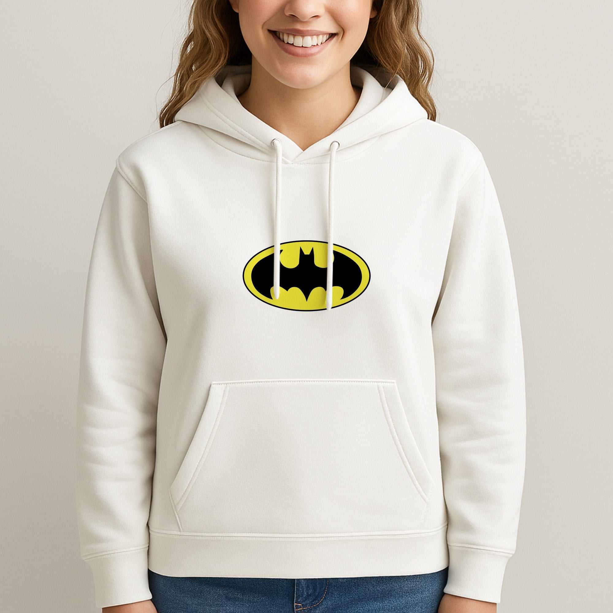 Black Bat Superhero Logo Hoodie