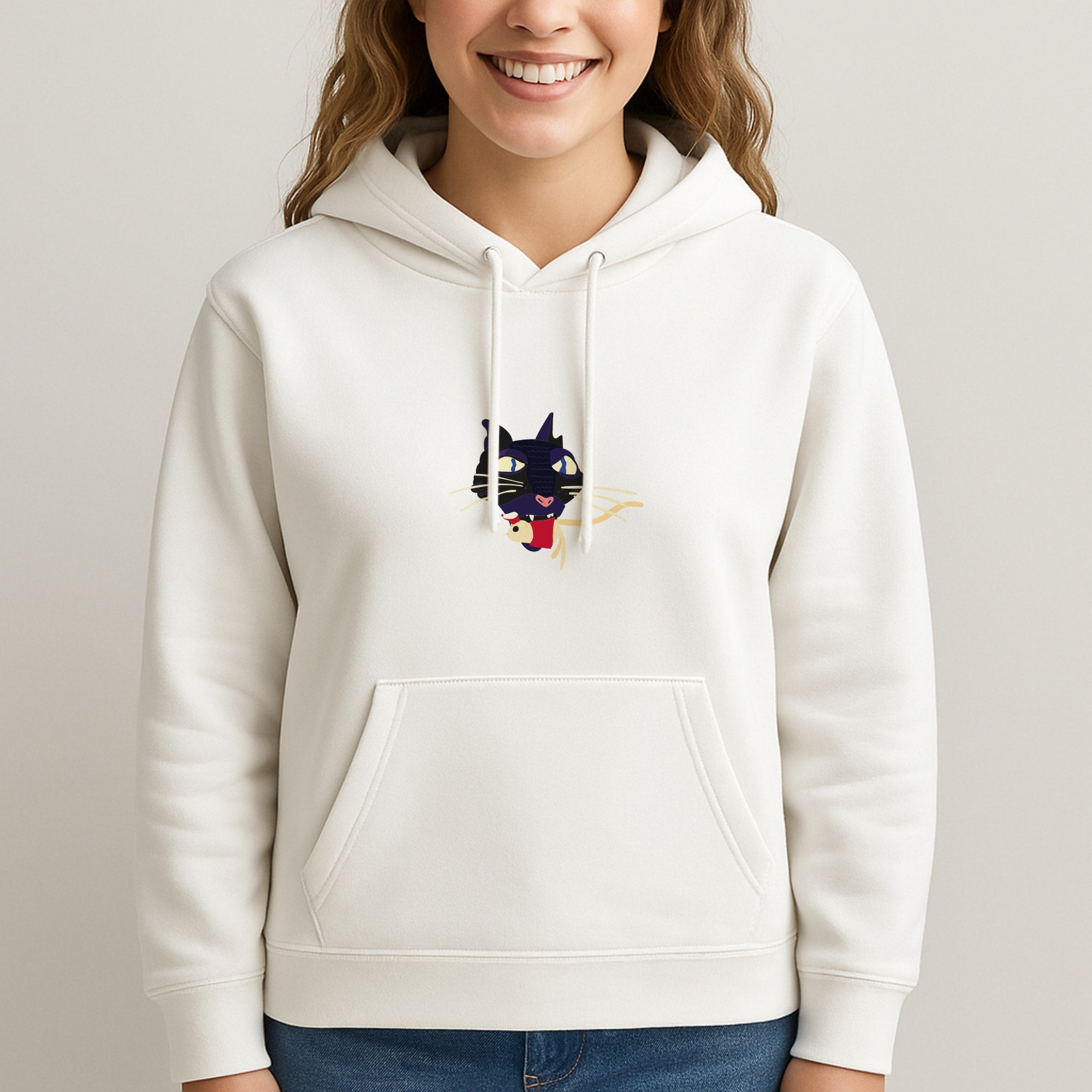 Mouse Eating Unisex Hooded Sweatshirt