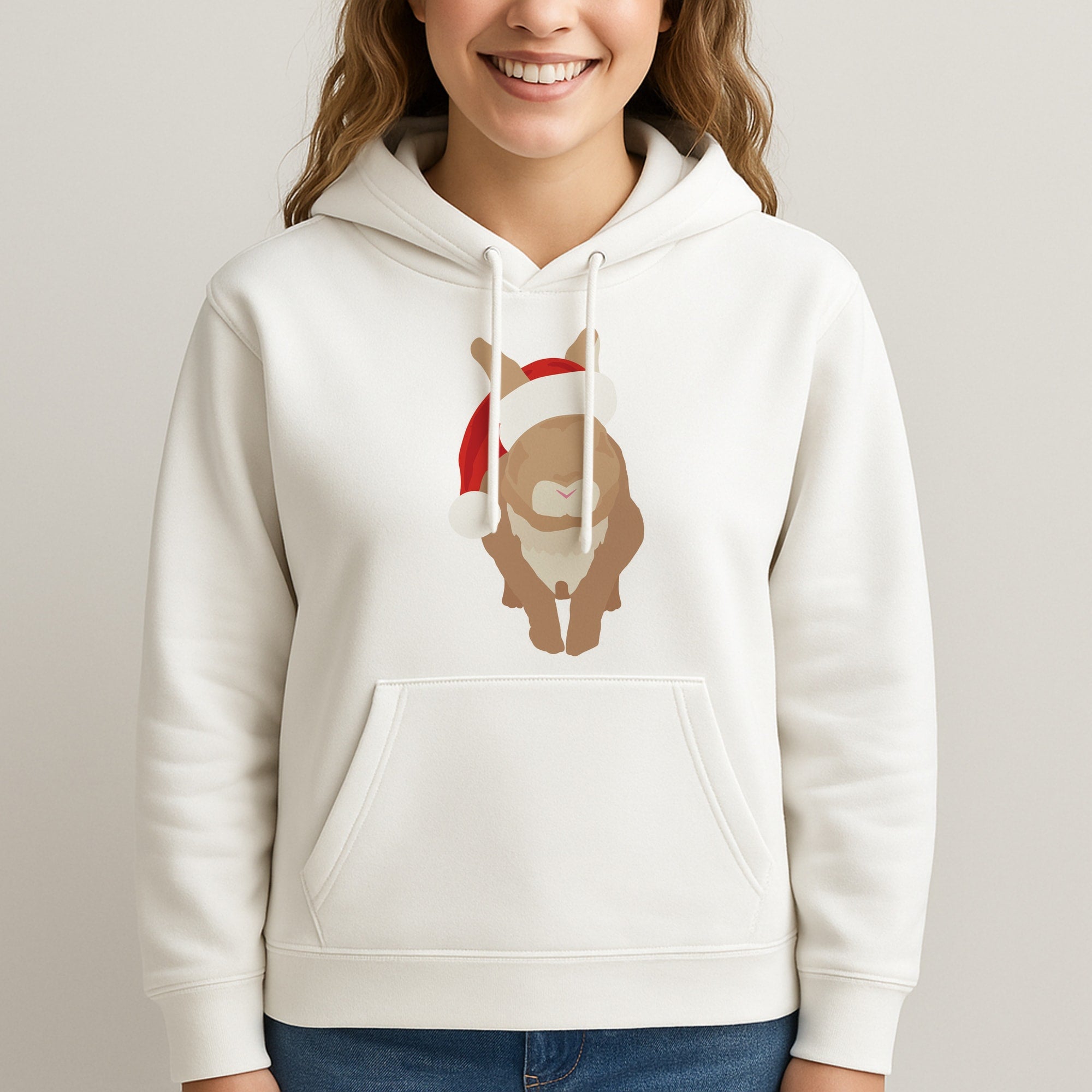 Rabbit Christmas Ears Unisex Hooded Sweatshirt