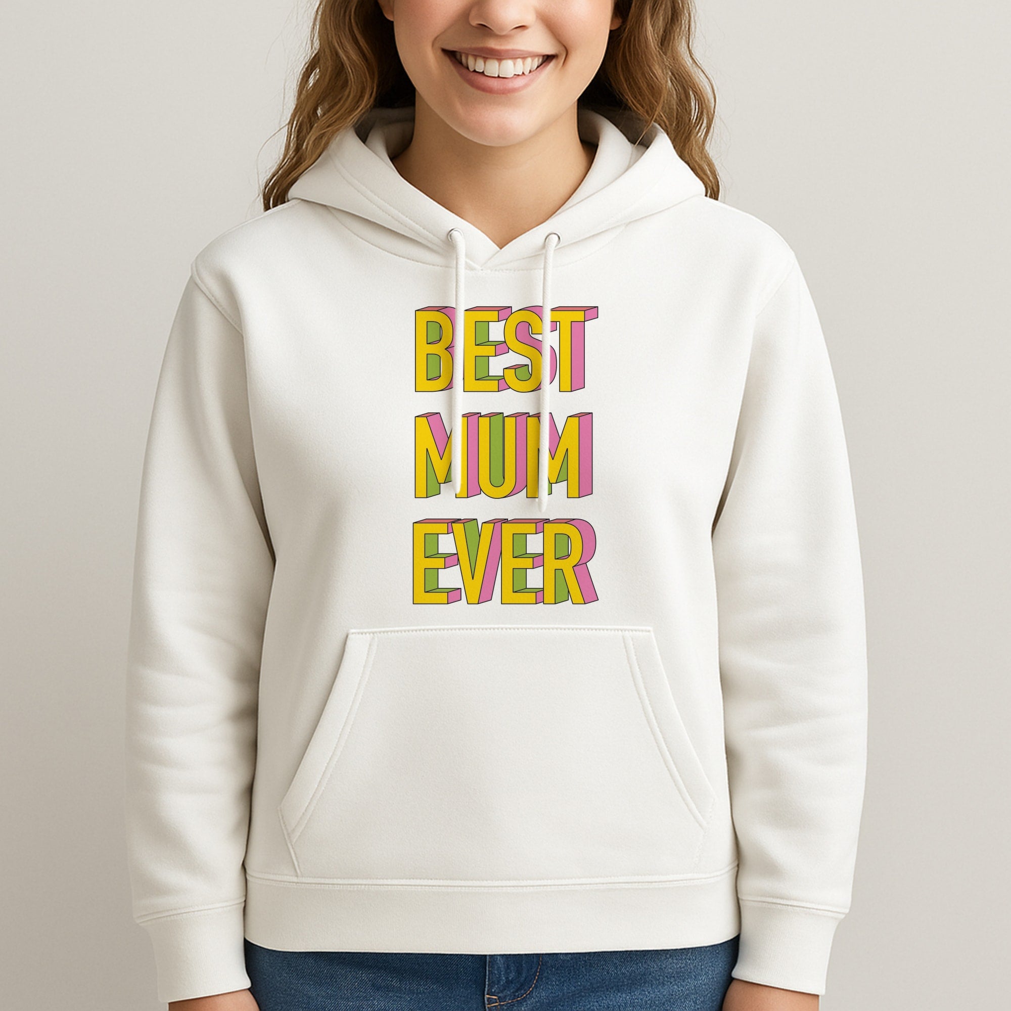 Geometric Best Mum Ever Unisex Hooded Sweatshirt