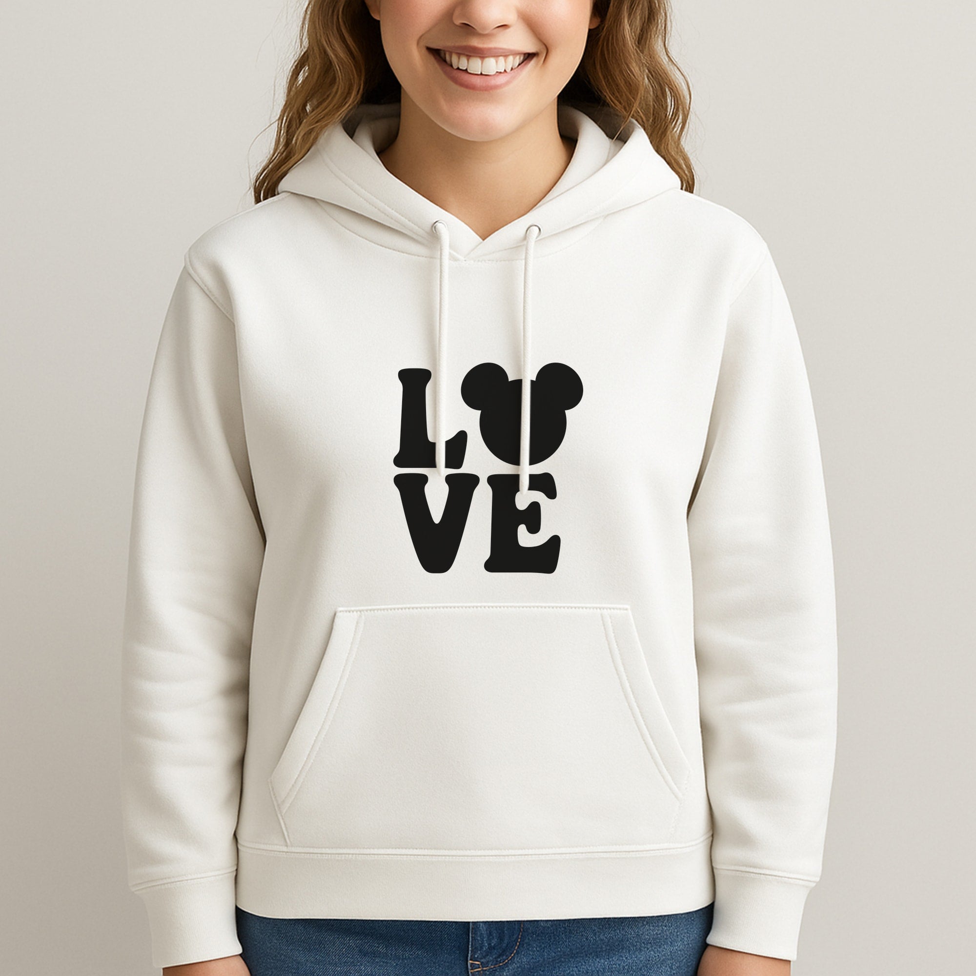 Mouse Love Valentine's Unisex Hooded Sweatshirt