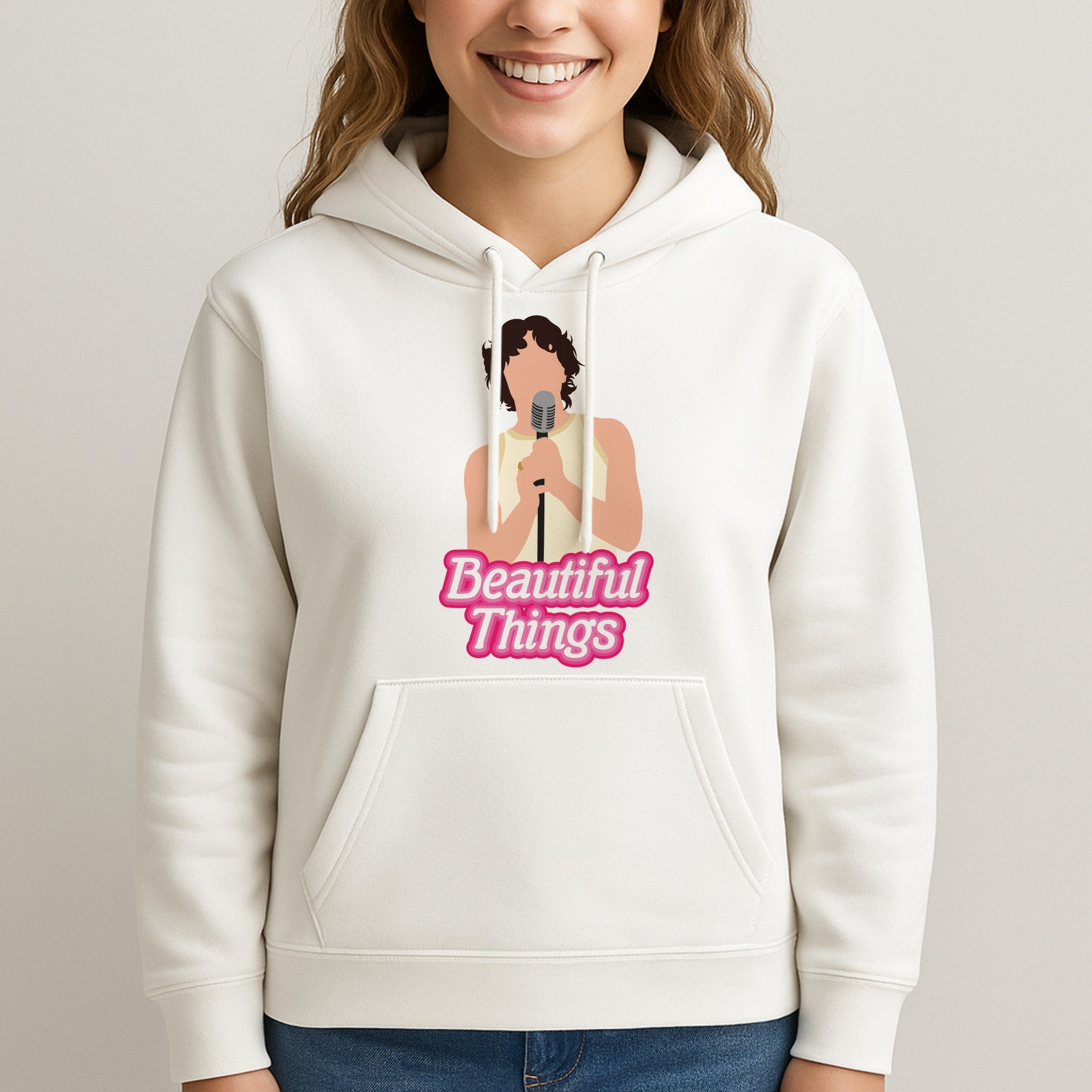 Neon Pink Beautiful Things Unisex Hooded Sweatshirt