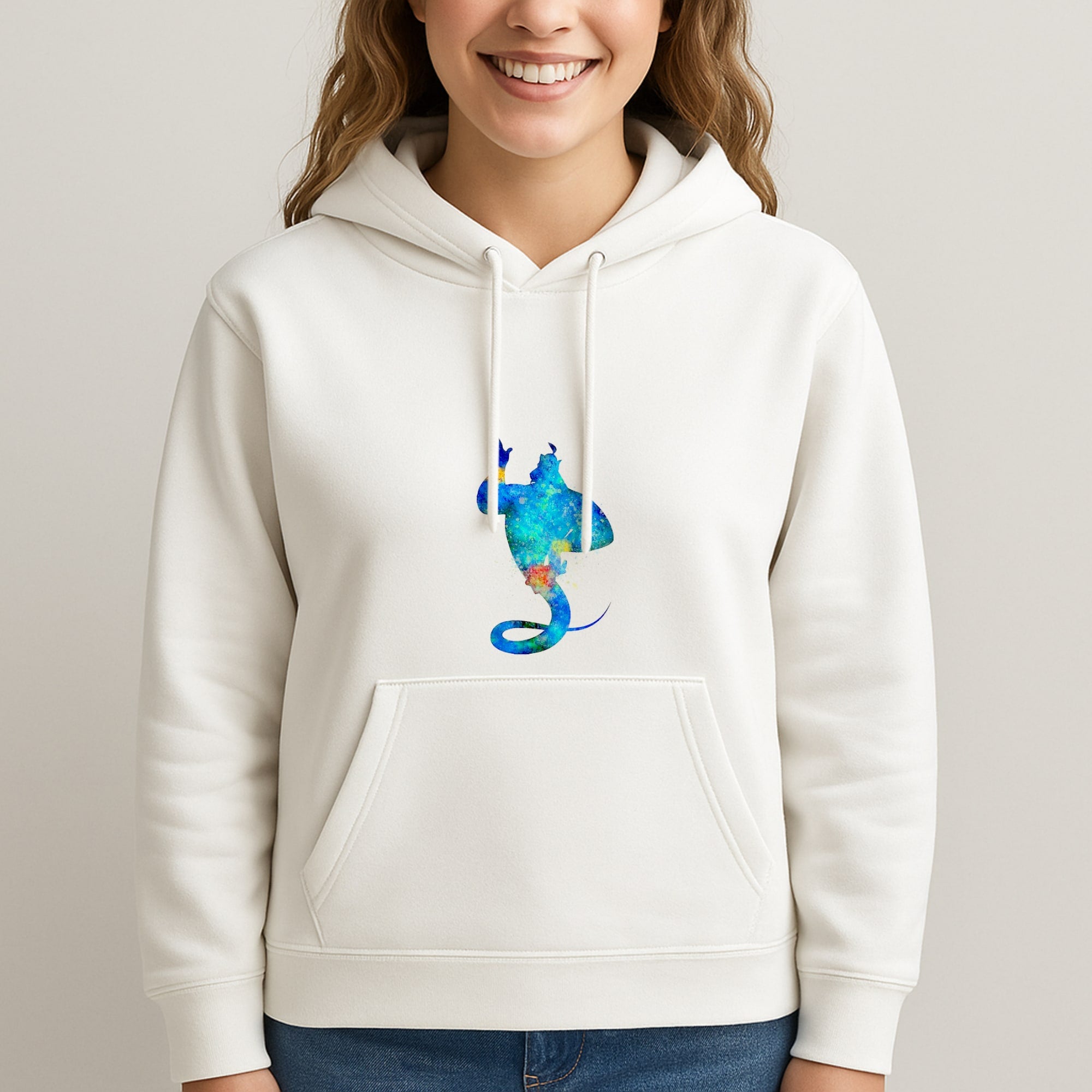 Watercolour Aladdin Fairytale Unisex Hooded Sweatshirt