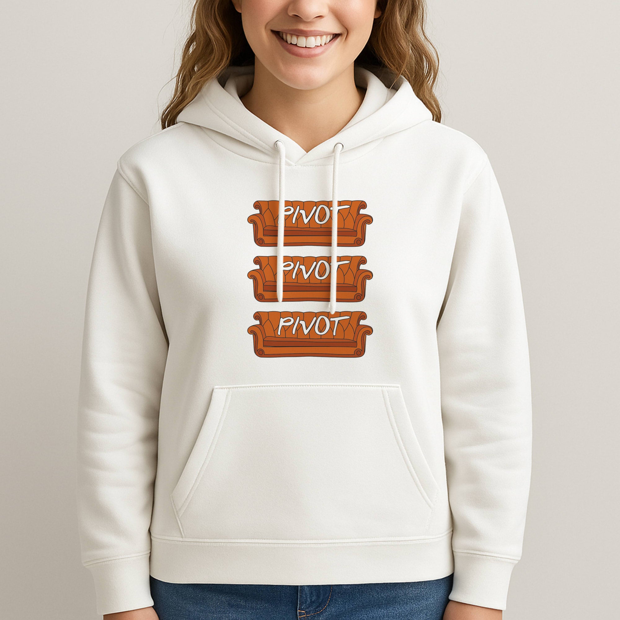Sitcom Couches Pivot Unisex Hooded Sweatshirt