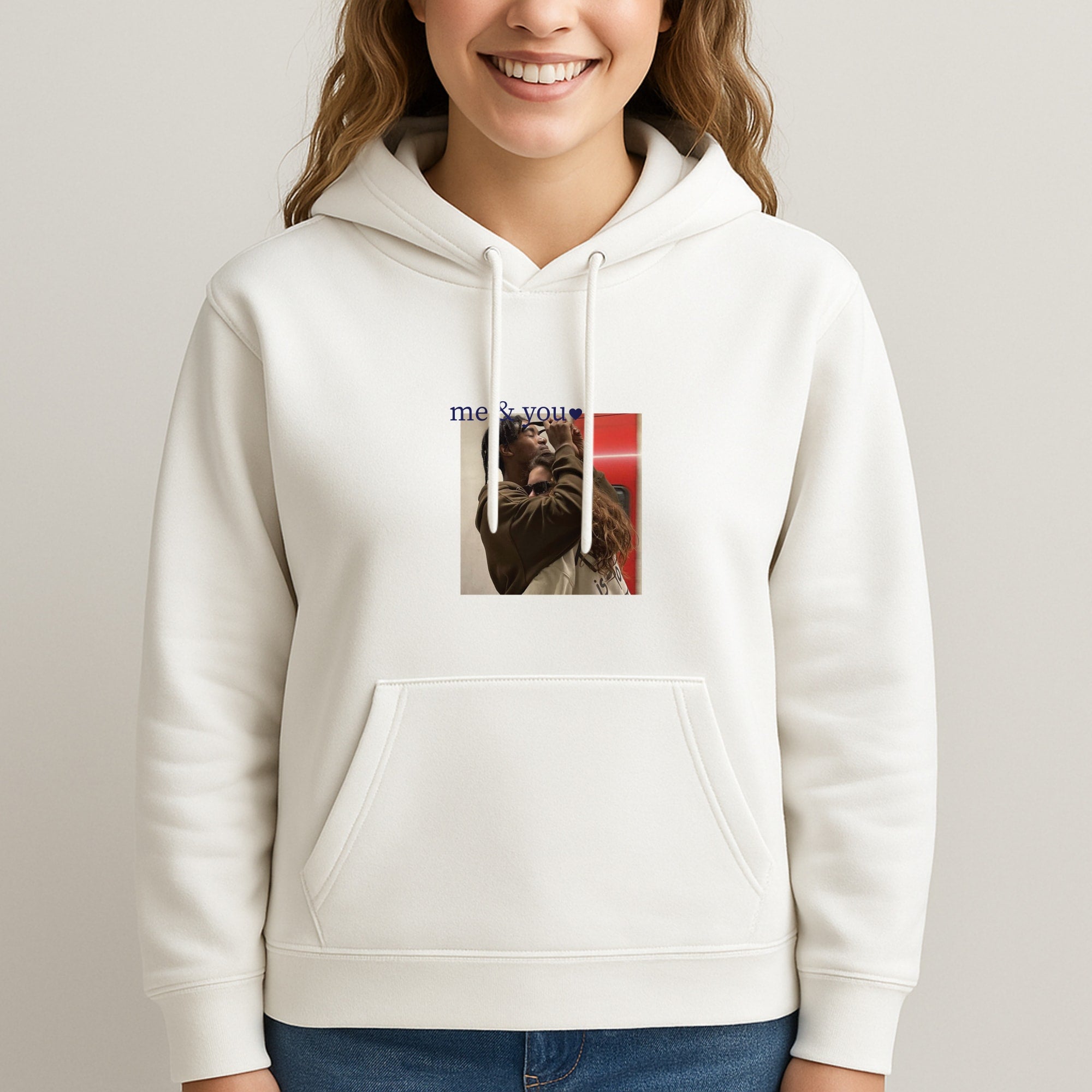 Me And You - Personalised Couples Unisex Hooded Sweatshirt