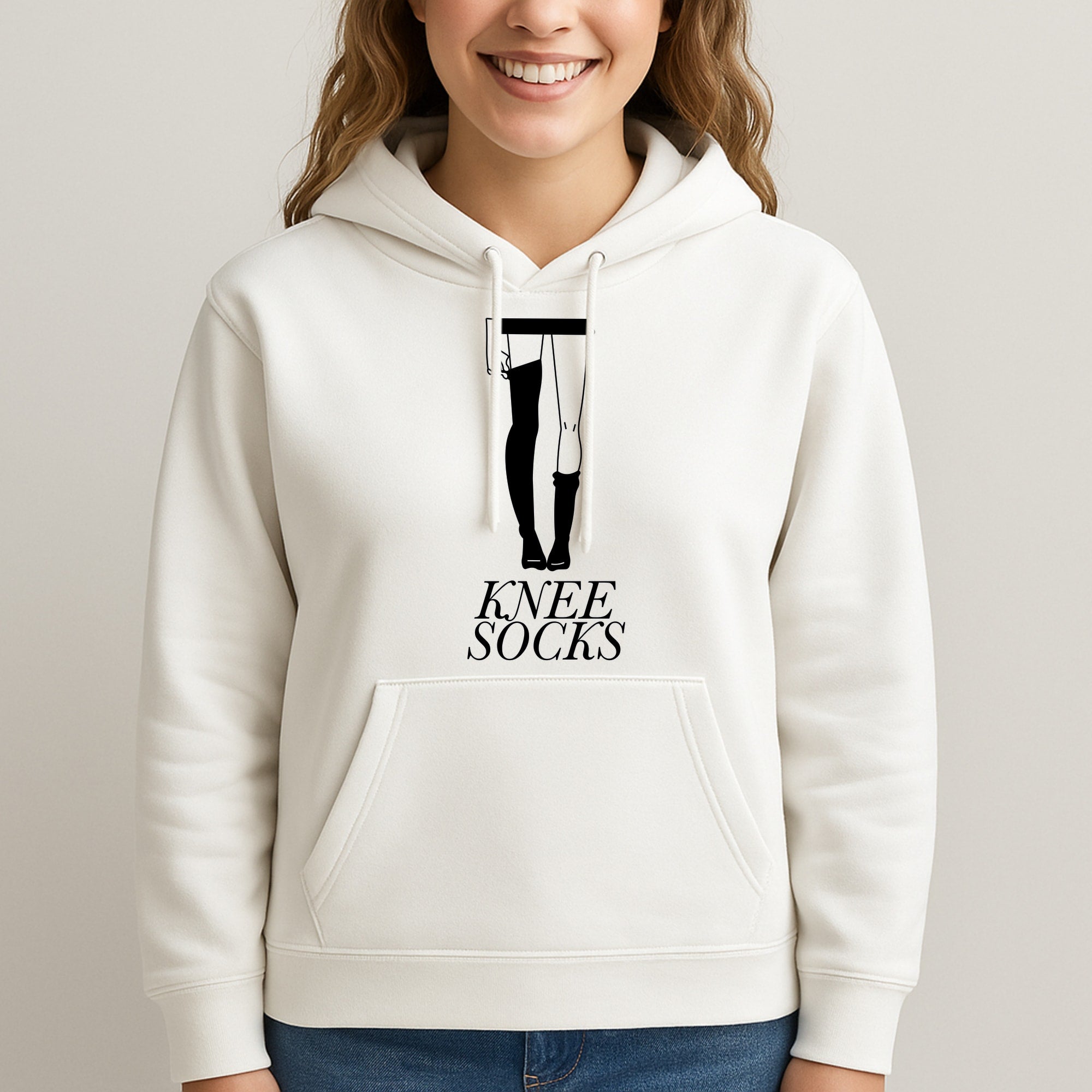 Knee Socks Unisex Hooded Sweatshirt