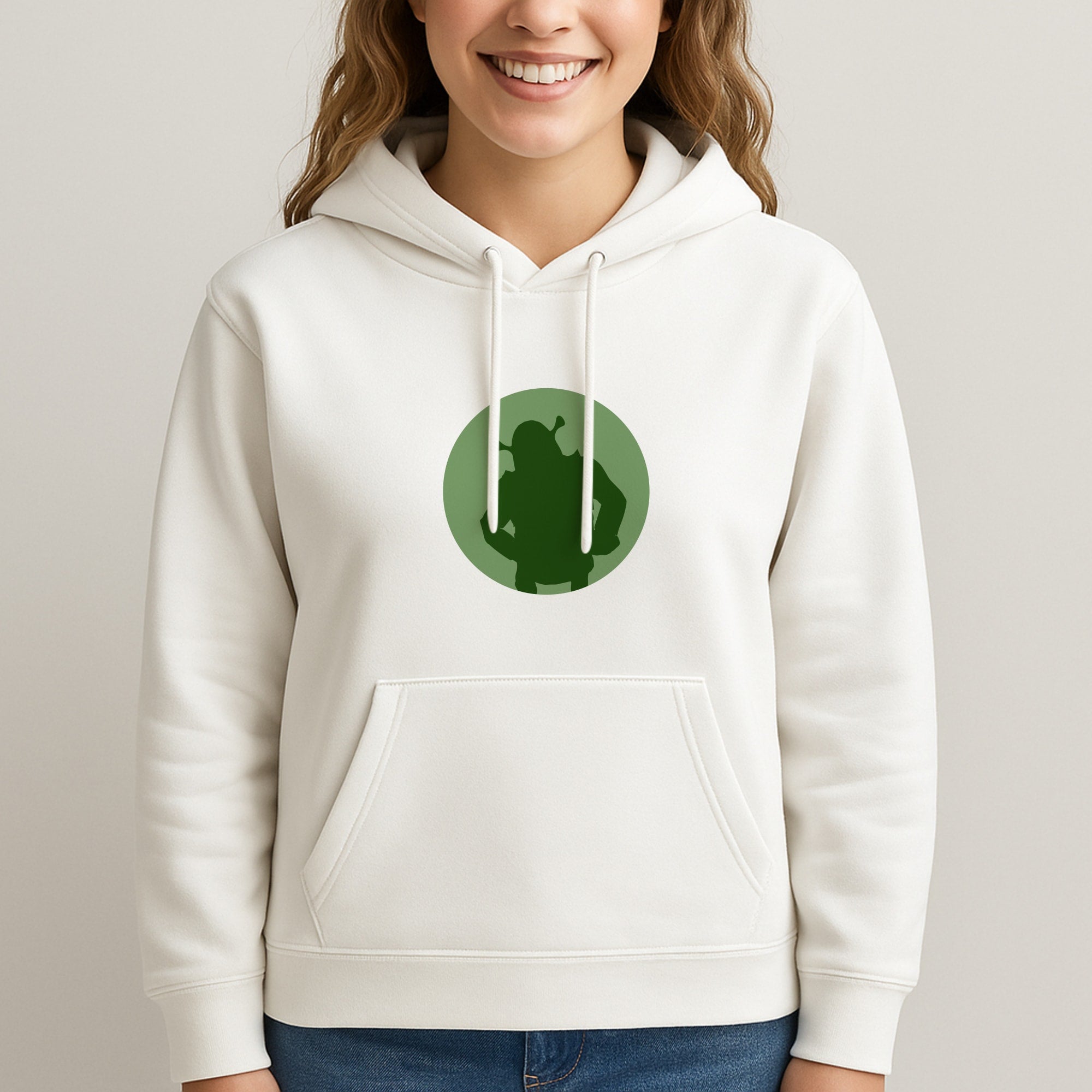 Green Ogre Outline Unisex Hooded Sweatshirt