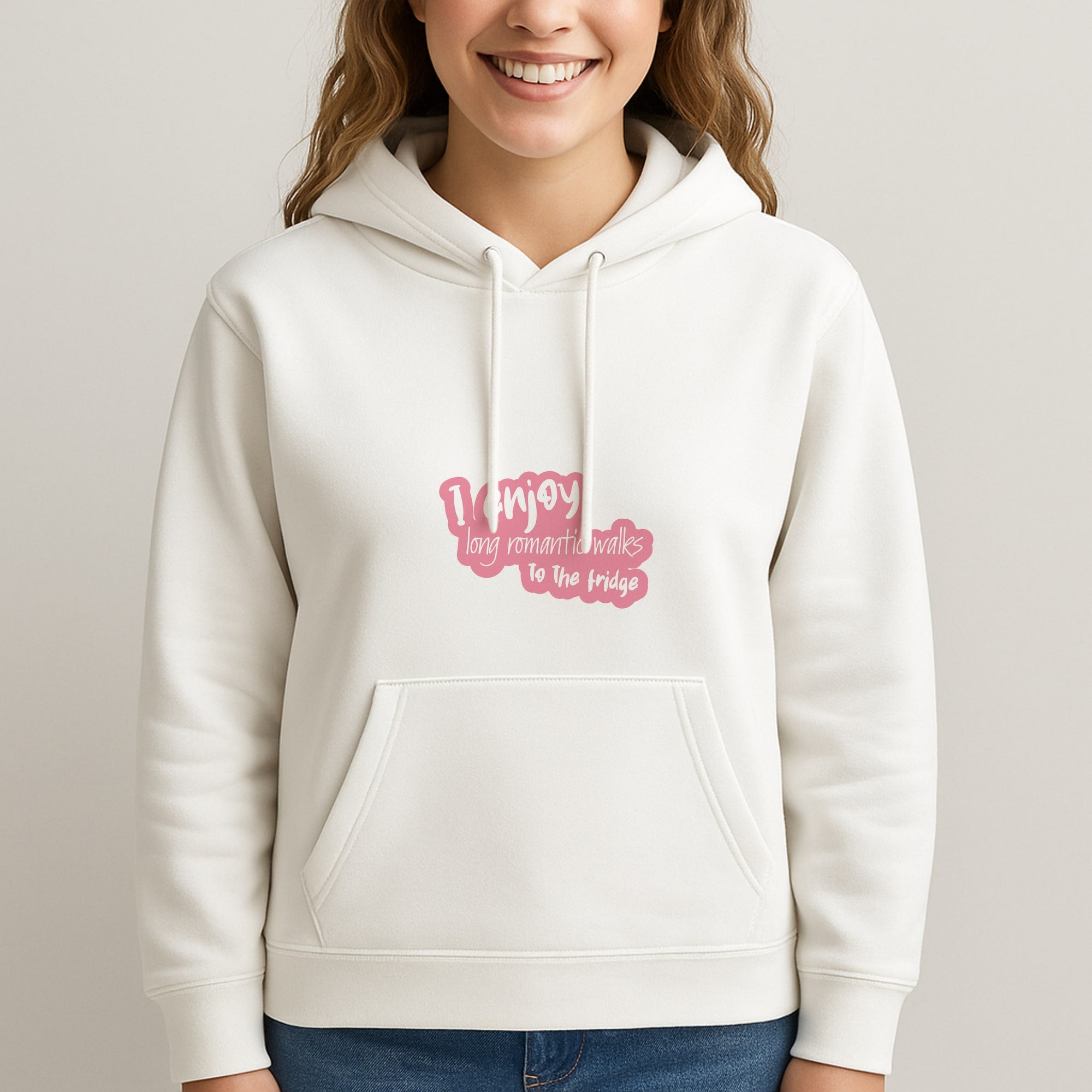 I Enjoy Long Romantic Walks - Funny Quotes Unisex Hooded Sweatshirt