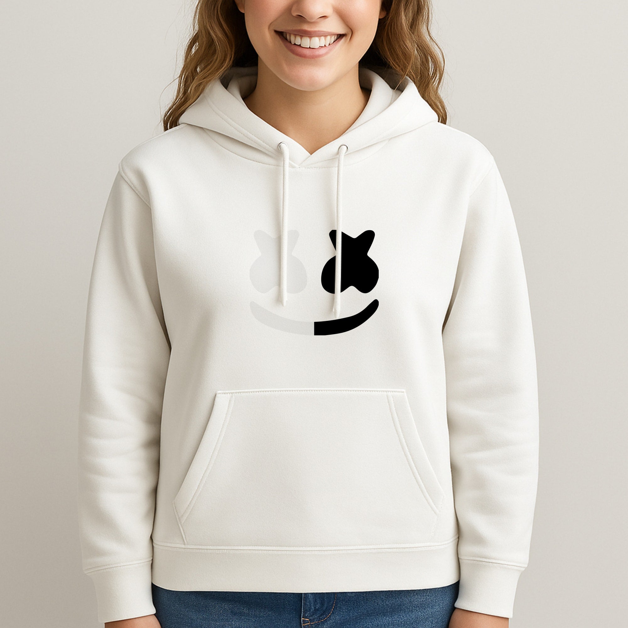 Dual Sides Helmet DJ Unisex Hooded Sweatshirt