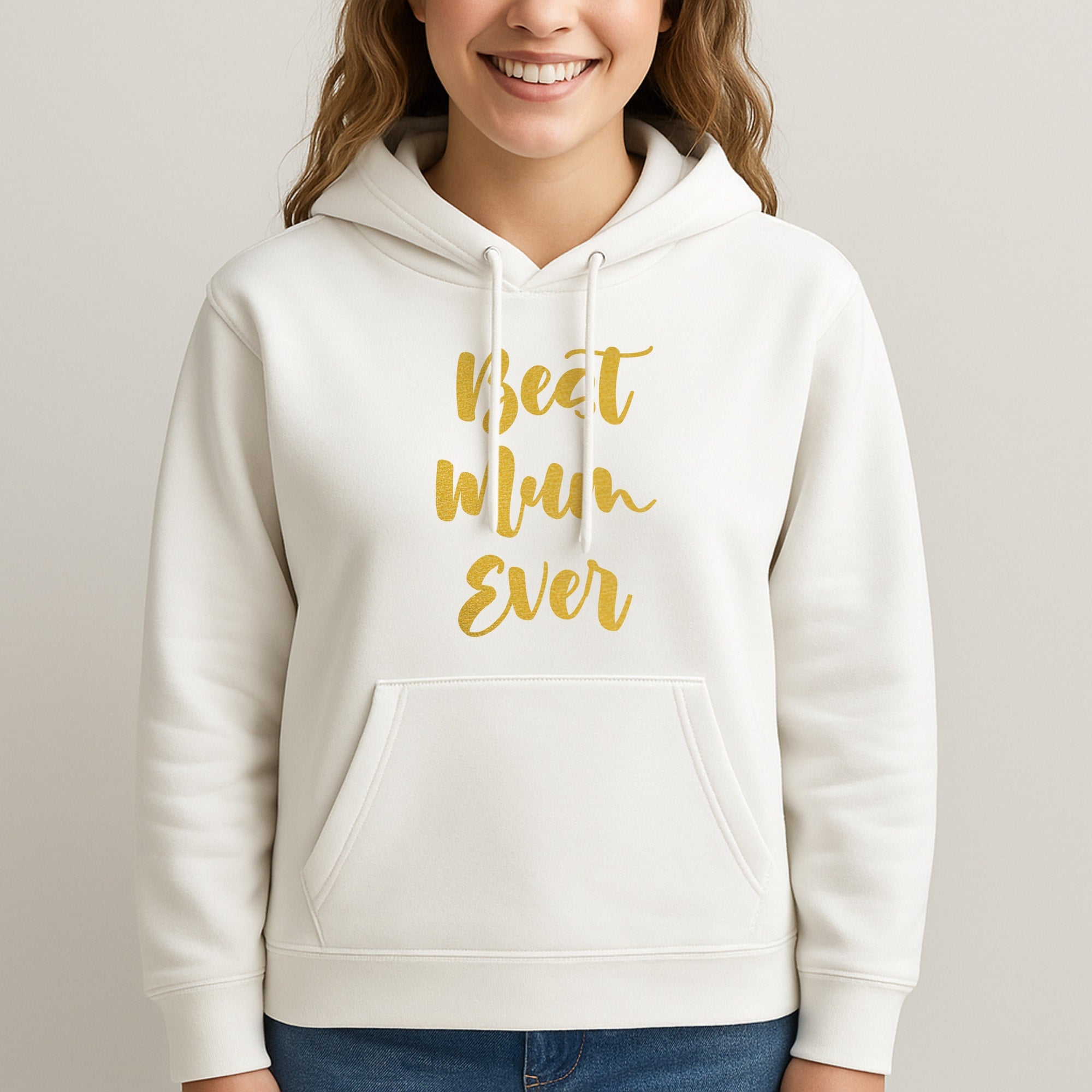 Golden Best Mum Ever Unisex Hooded Sweatshirt