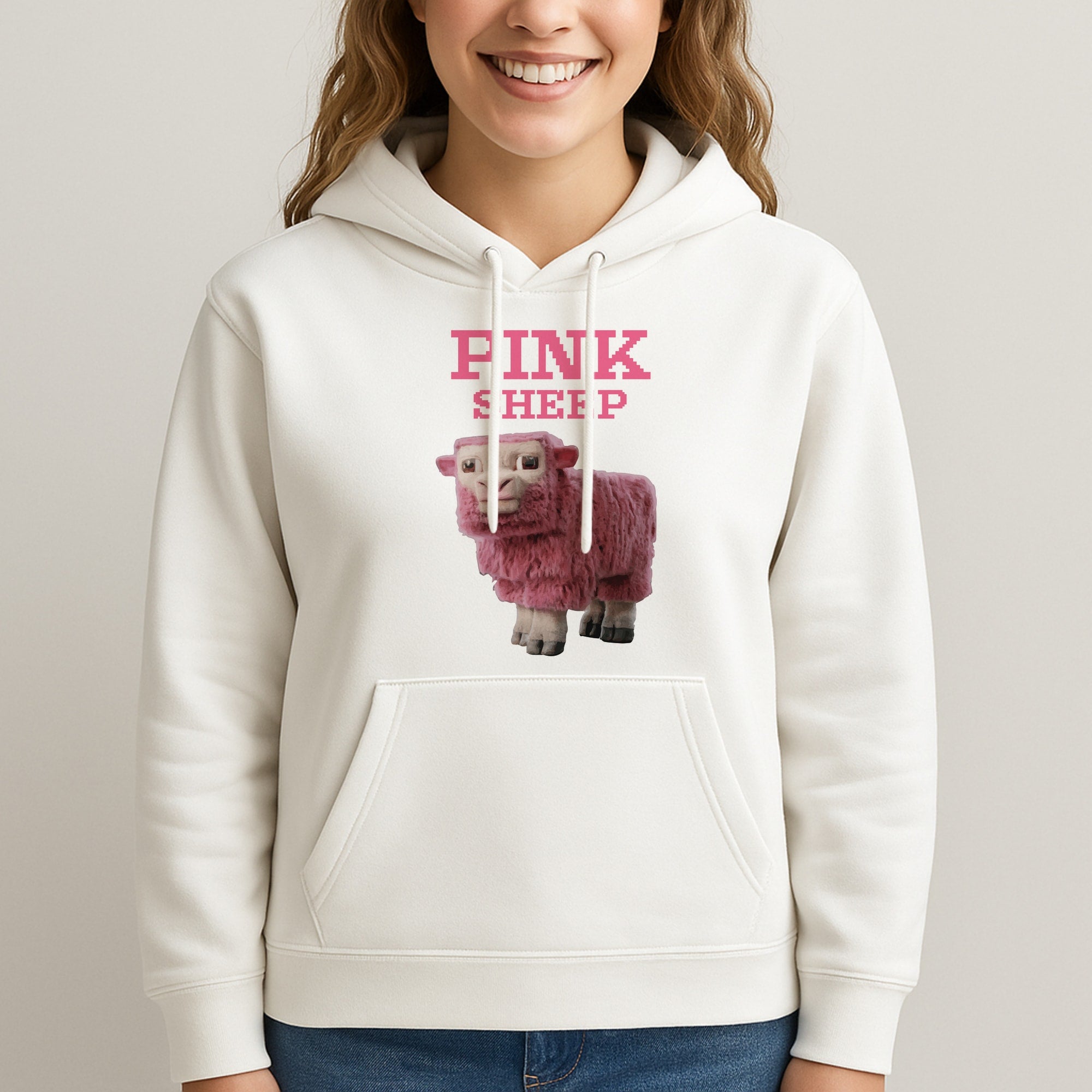 Pink Sheep Unisex Hooded Sweatshirt