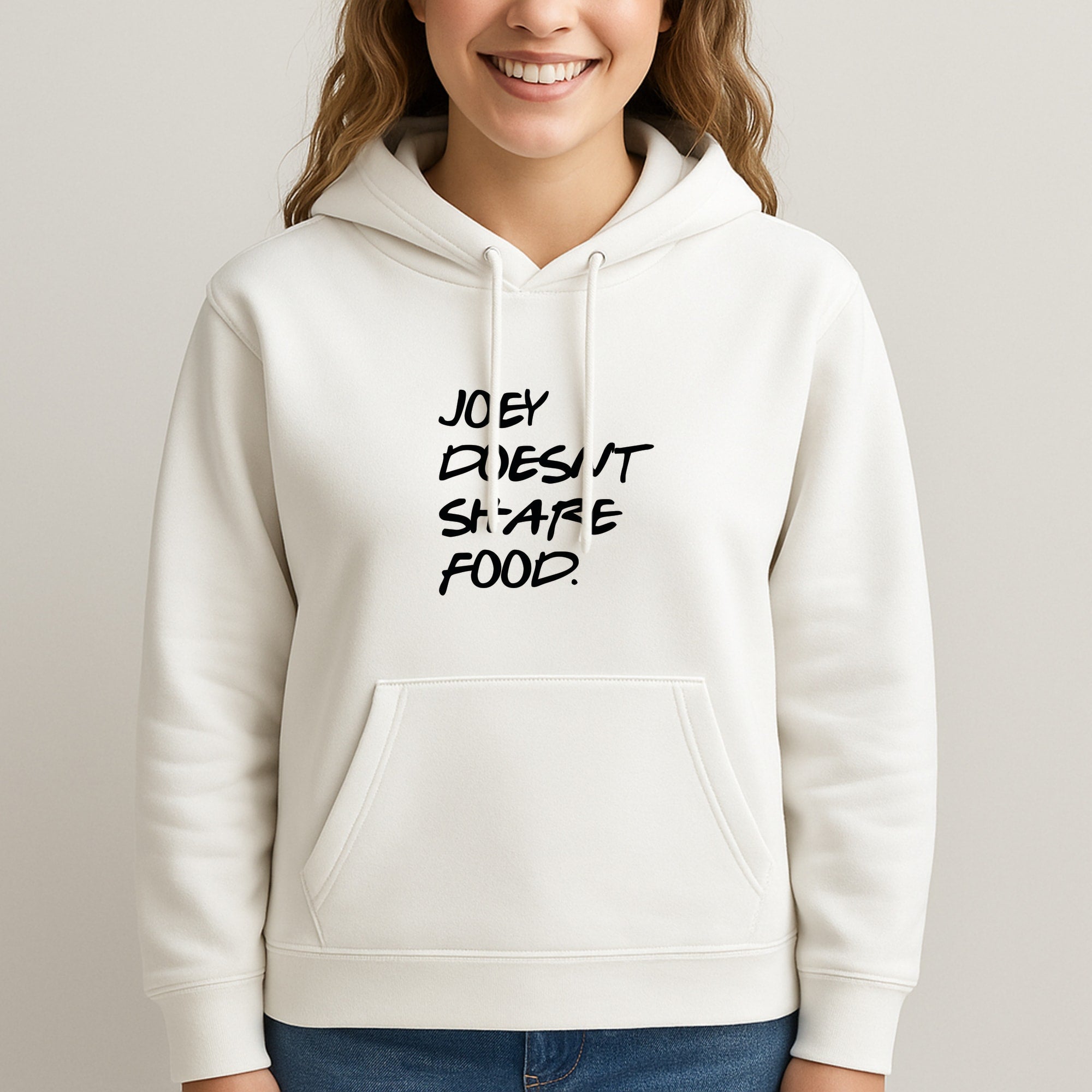 Joey Doesn't Share Food, Black Unisex Hooded Sweatshirt