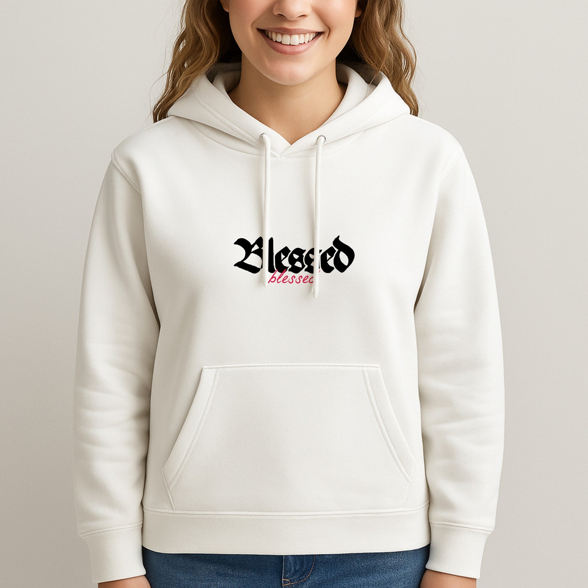 Glitter Blessed Unisex Hooded Sweatshirt