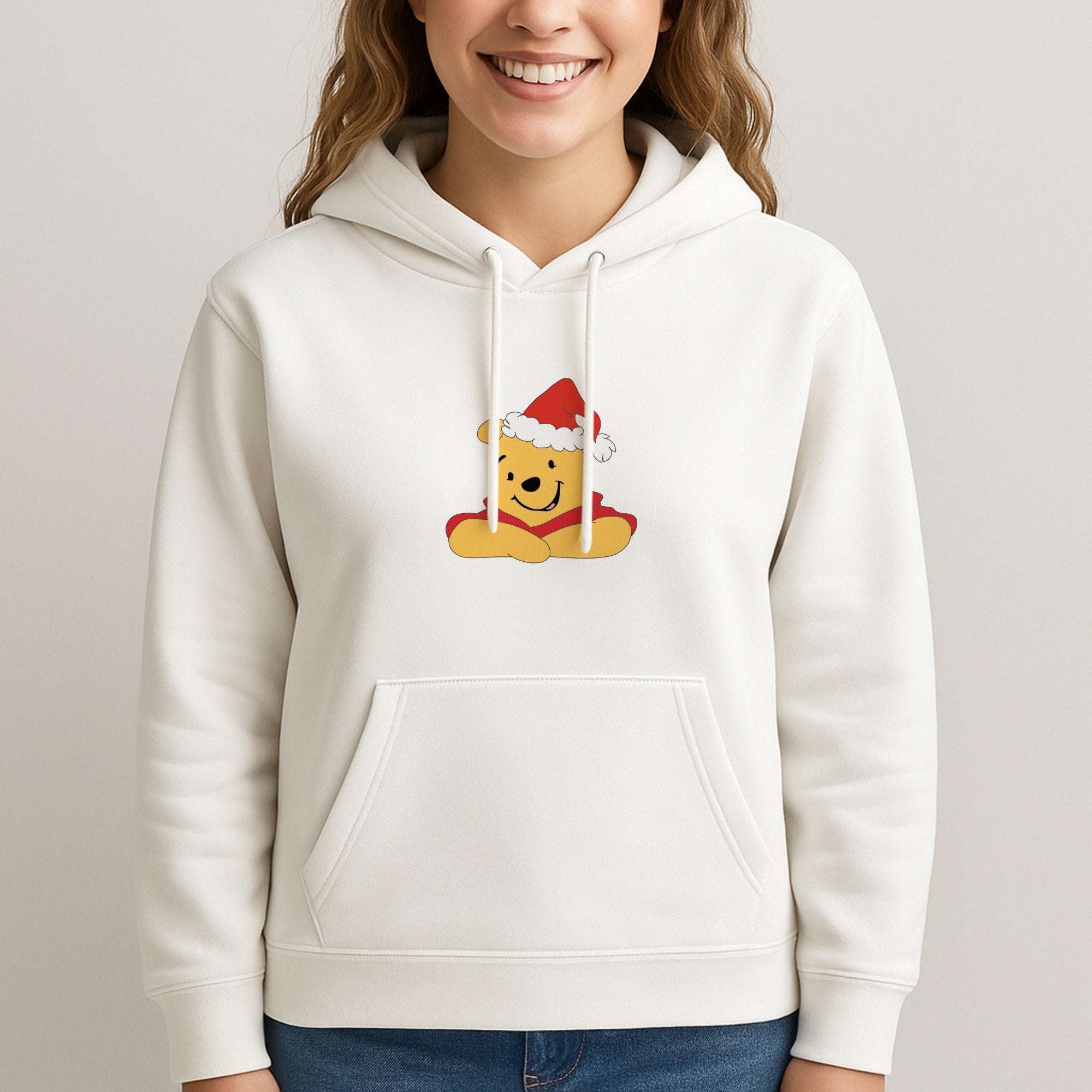 Winnie Pattern Christmas Hoodie