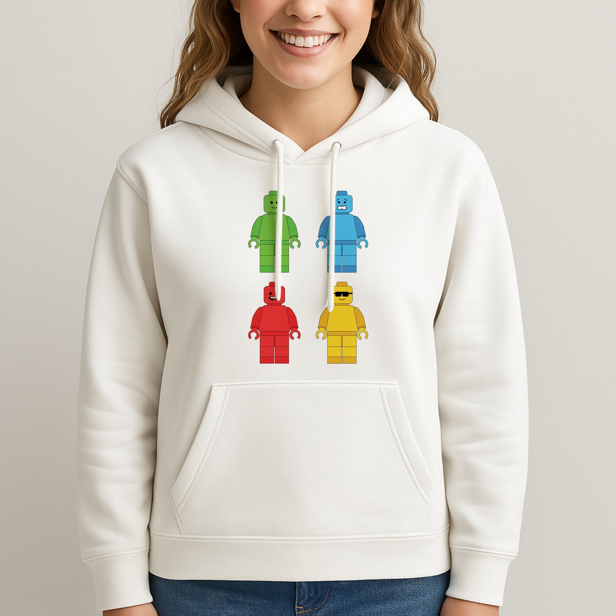 Bricks Figures Rainbow Unisex Hooded Sweatshirt