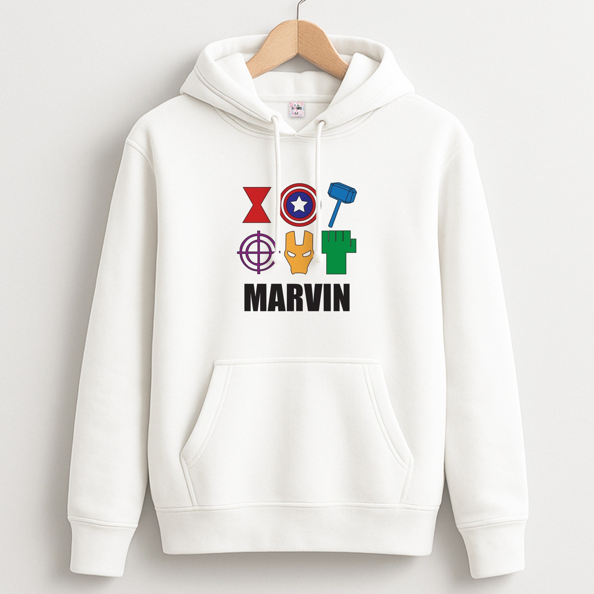 Icon Pattern - Personalised Superhero Comic Unisex Hoodie