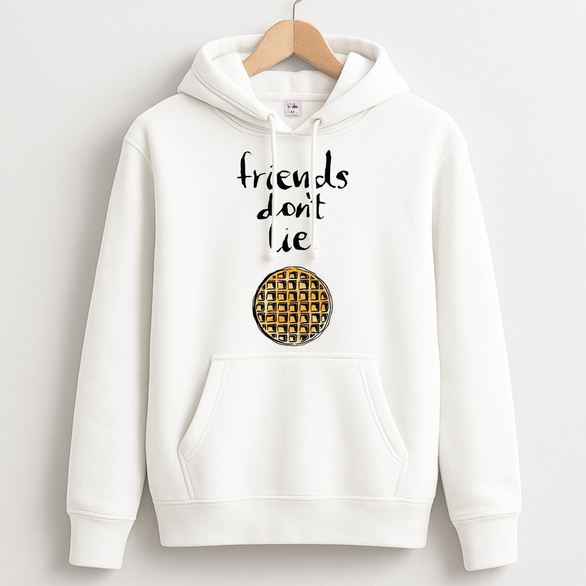 Friends Don't Lie Waffle Hoodie