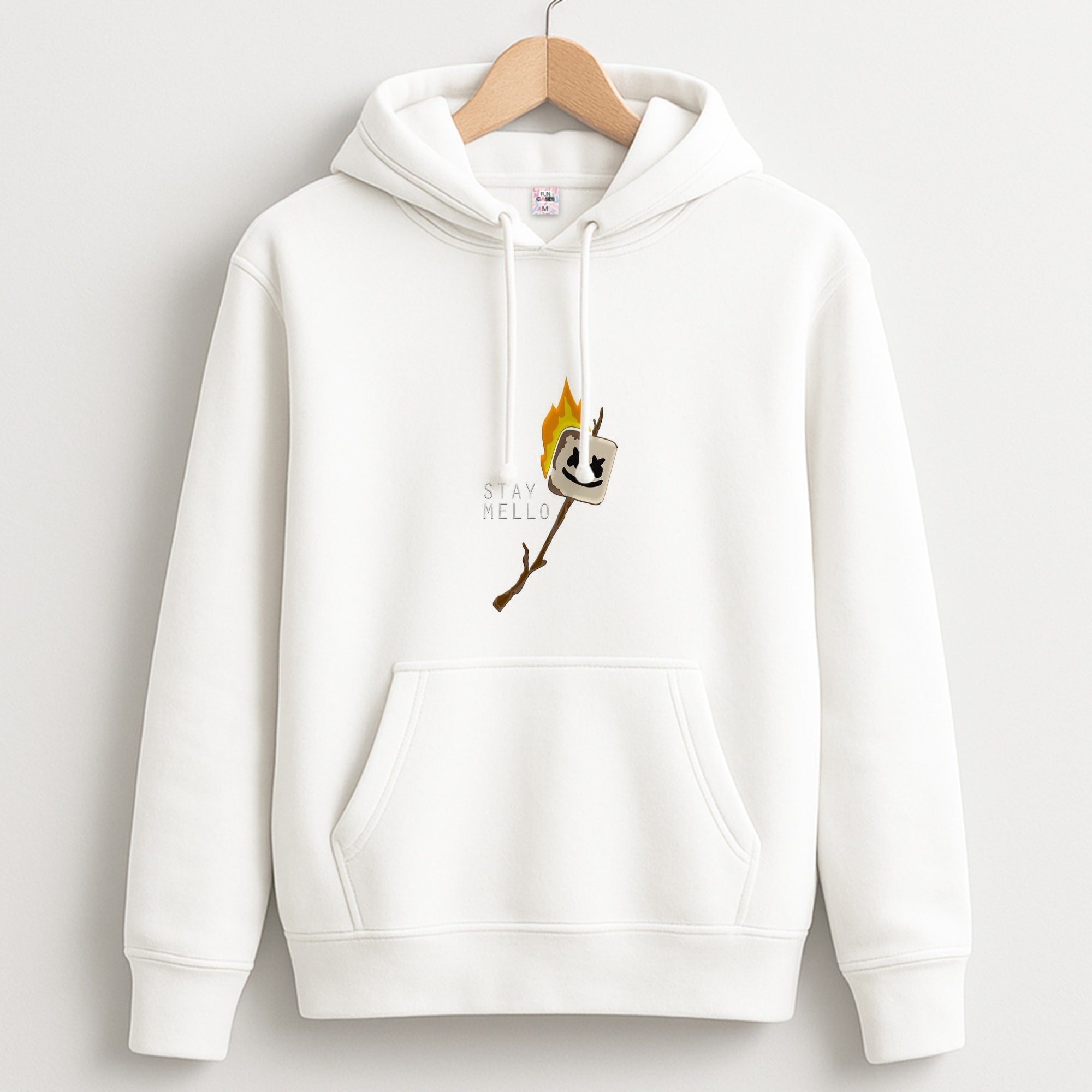 Stay Mello White Helmet DJw - White Helmet DJ Unisex Hoodie