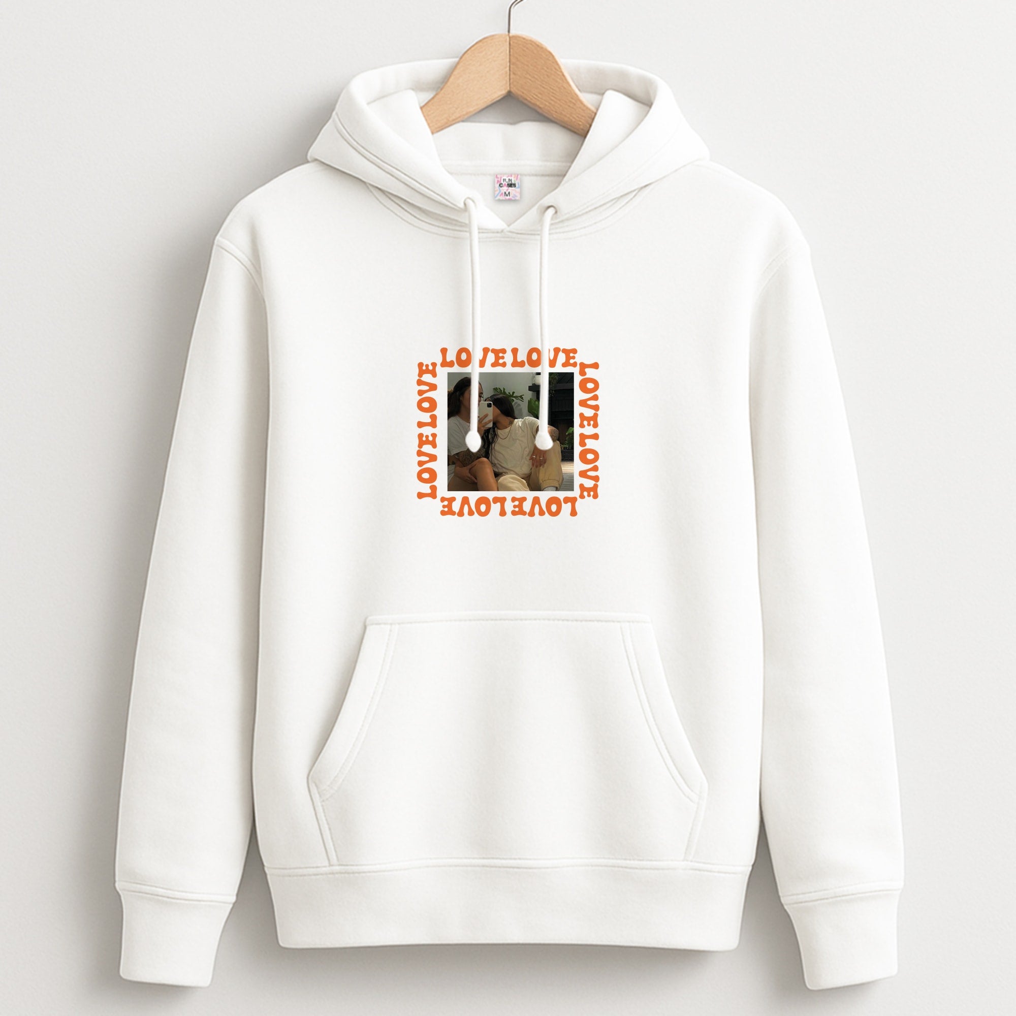 Love, Love, Love - Personalised Couples Hoodie