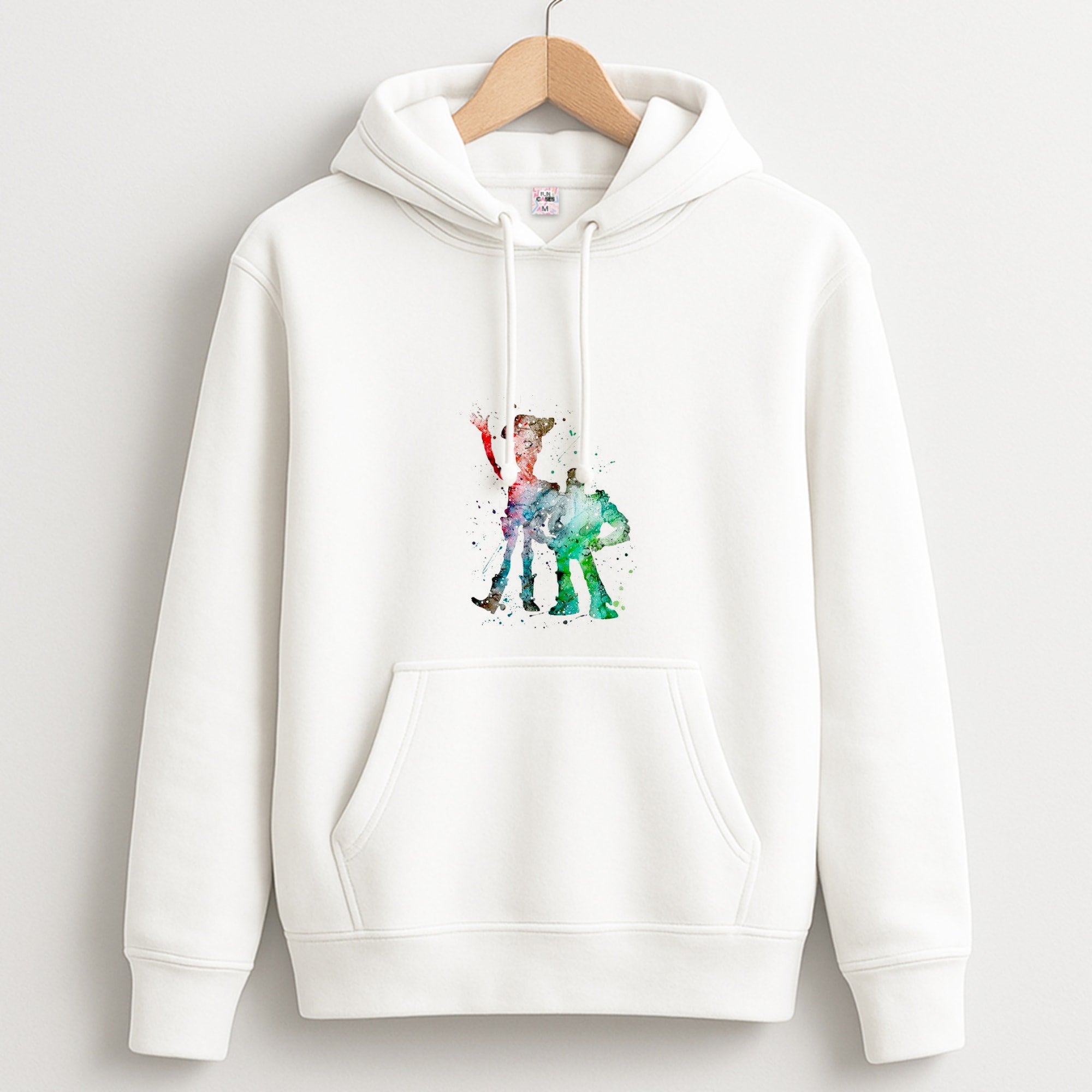 Watercolour Woody & Buzz A Story of Toys Fairytale Unisex Hoodie