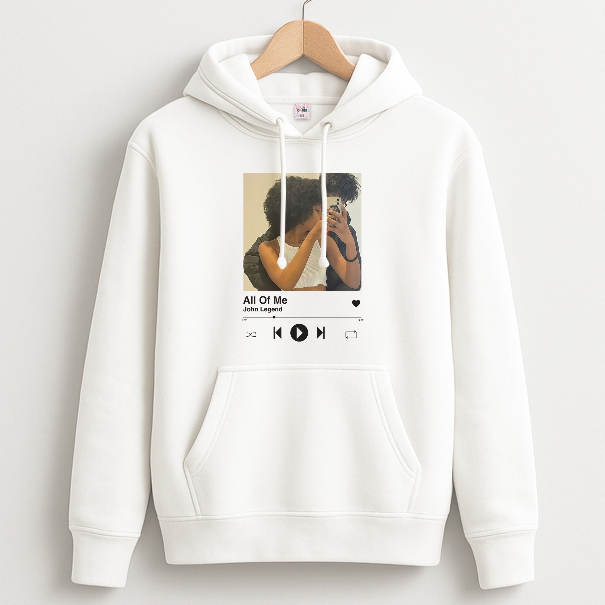 Album Cover - Personalised Couples Unisex Hoodie
