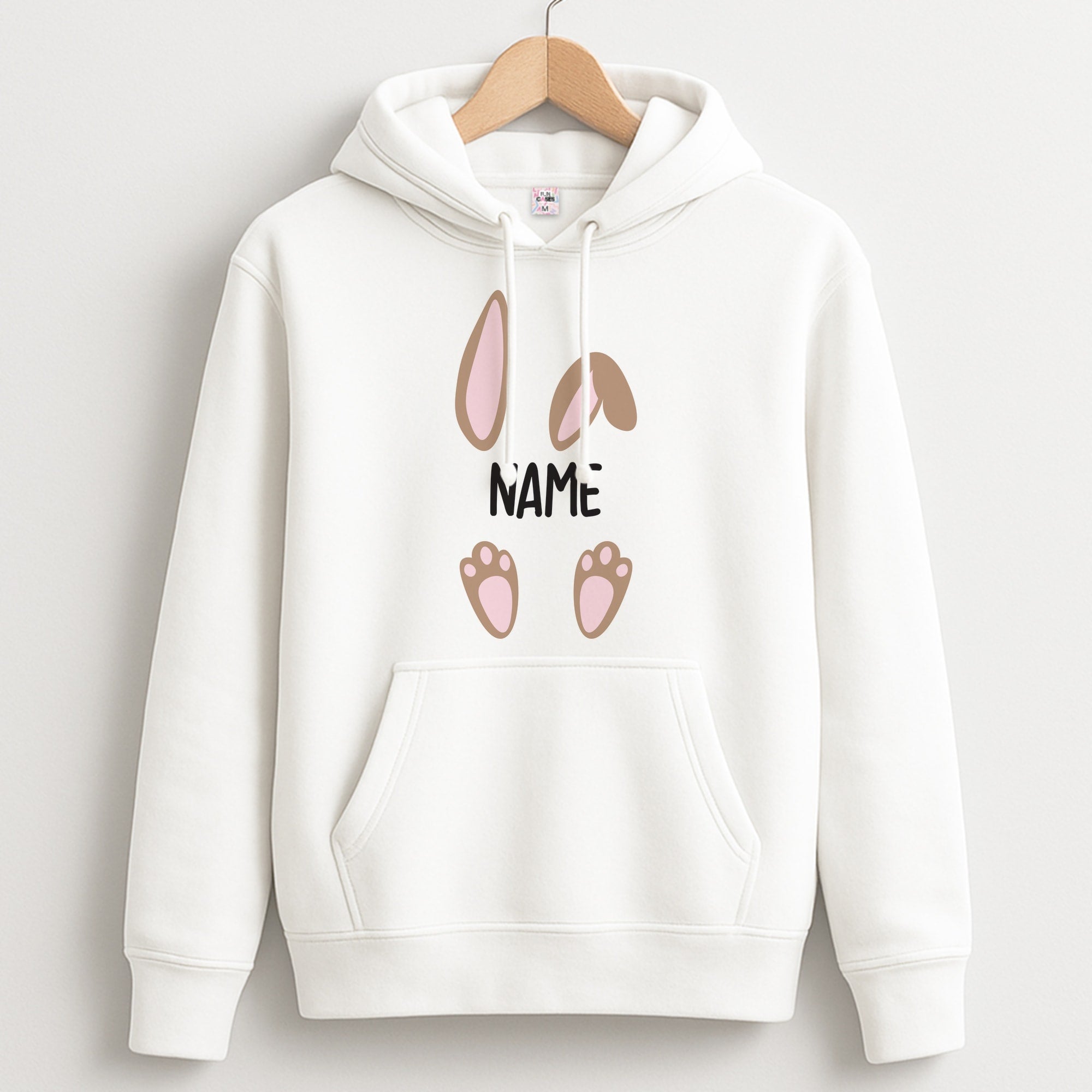 Brown Bunny Personalised Unisex Hoodie